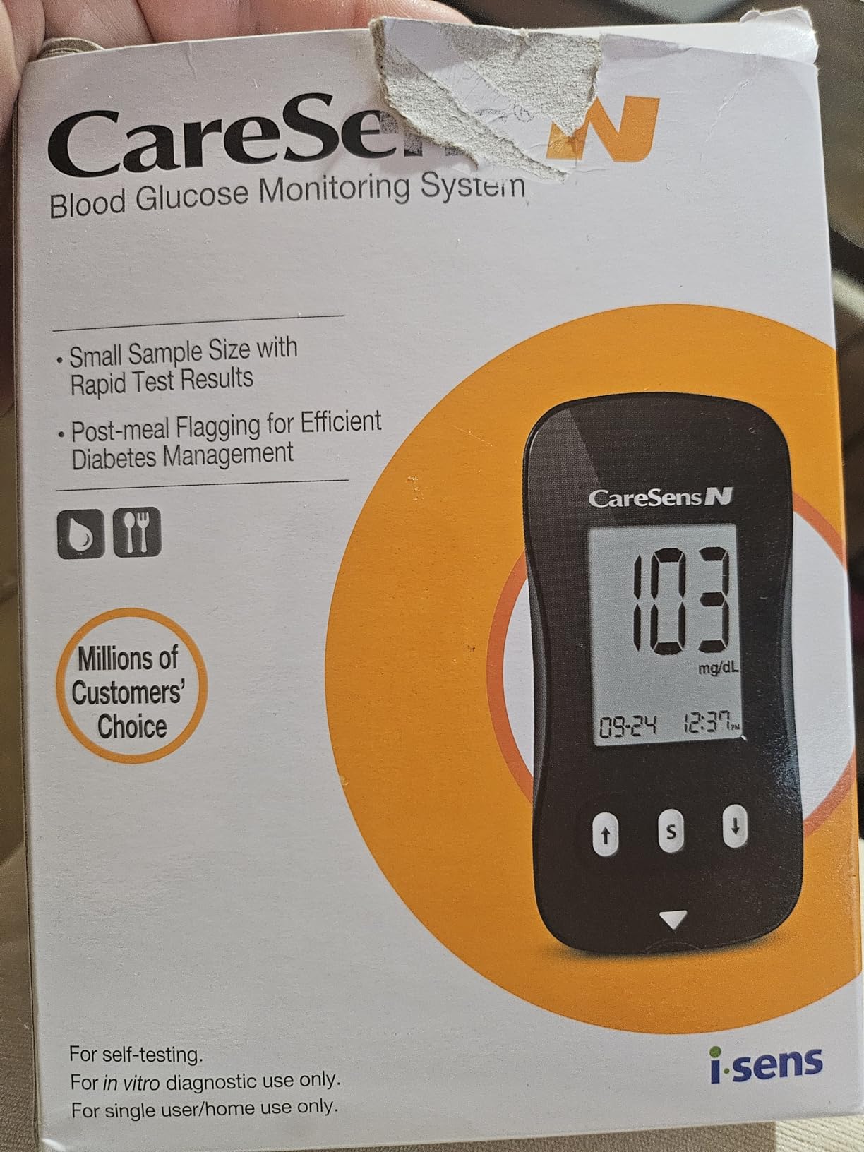 CareSens N Blood Glucose Monitor Kit with 100 Blood Sugar Test Strips, 100 Lancets, 1 Blood Glucose Meter, 1 Lancing Device, 1 Control Solution, Travel Case for Diabetes Testing for Personal Use customer photo 2