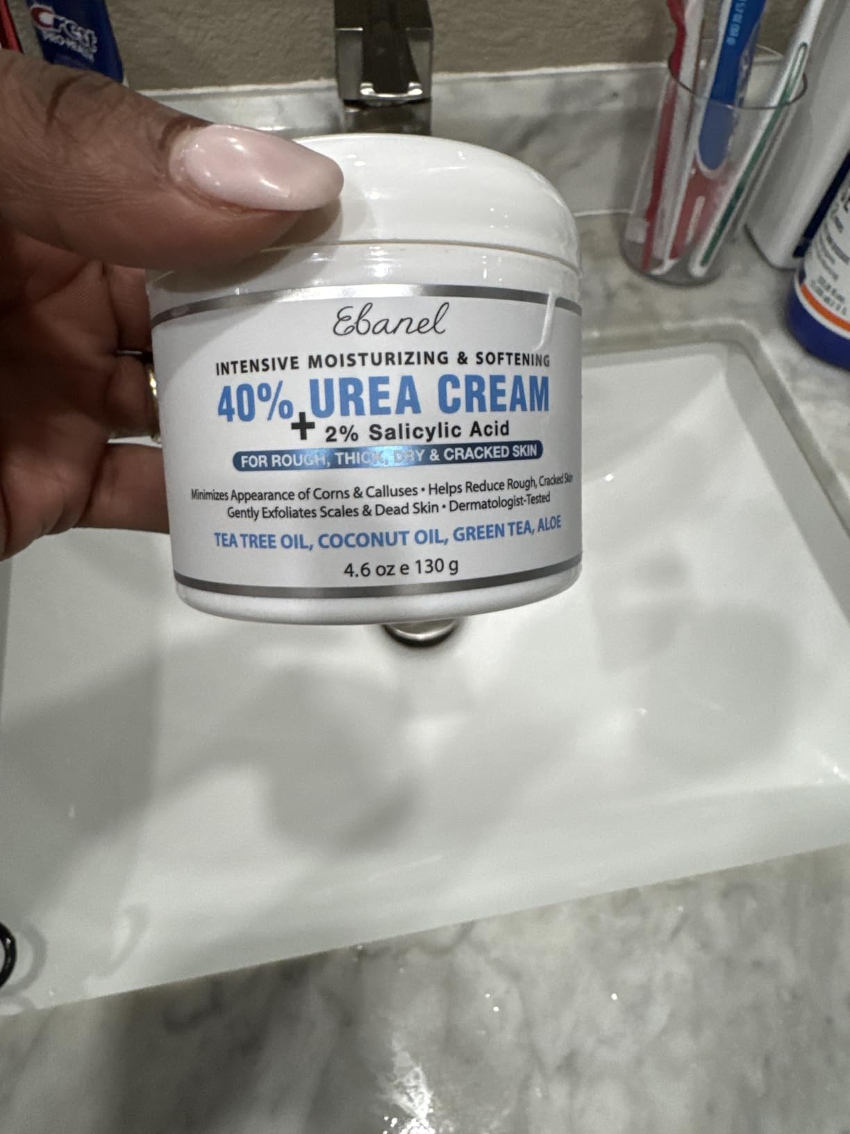Ebanel Urea Cream 40% plus Salicylic Acid 2%, Foot Cream for Dry Cracked Heels Feet Knees Elbows Hands customer photo 1