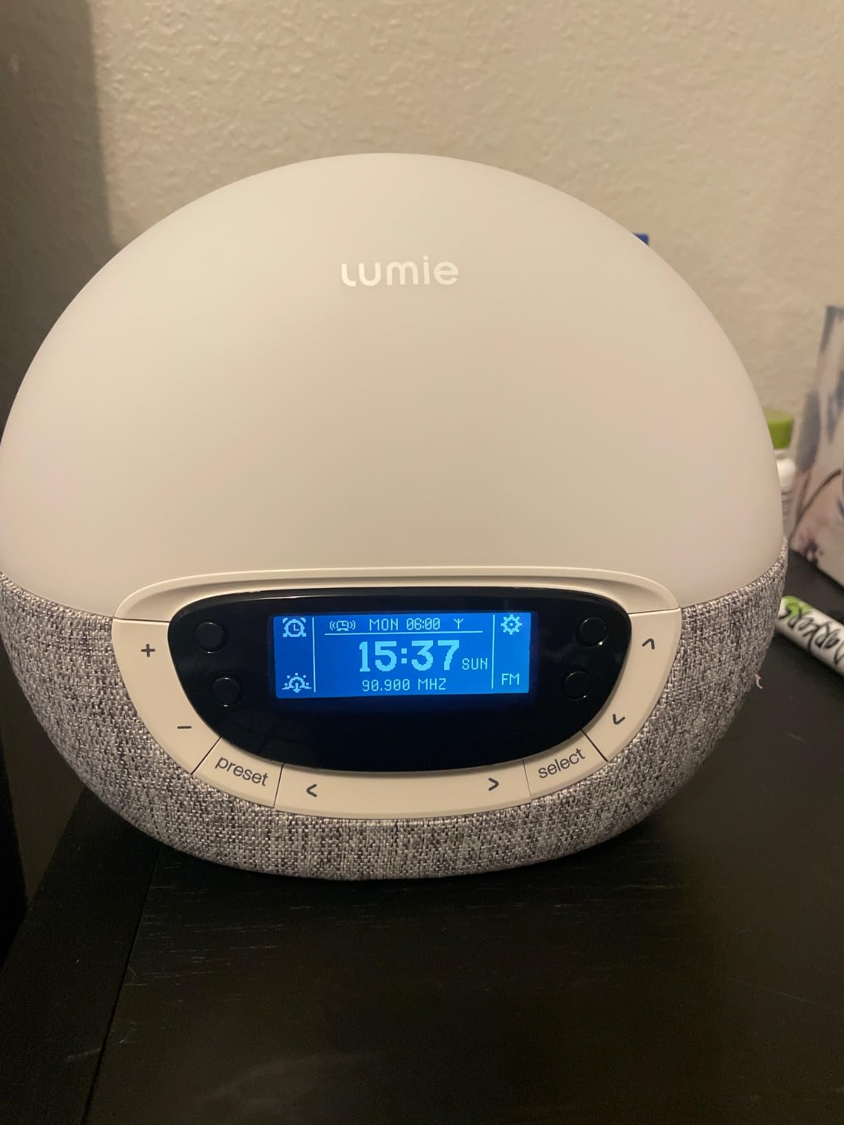 Lumie Bodyclock Shine 300 - Sunrise & Sunset Alarm Clock - Bedside Lamp with Custom Light Duration - Wake-Up, Night & Reading Light - Warm LEDs customer photo 1
