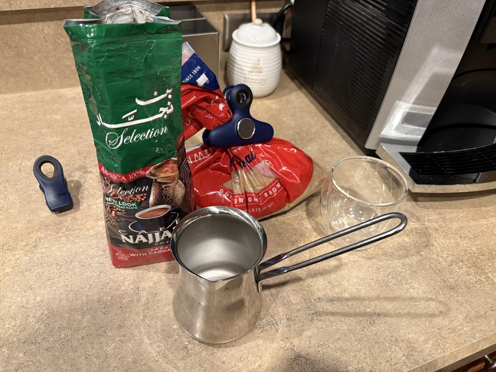 Quality Turkish Coffee Pot - Turkish Coffee Maker, Chai Pot, Arabic Coffee Pot, Briki Greek Coffee Pot, Greek Briki, Cezve, Ibrik (15oz) customer photo 2