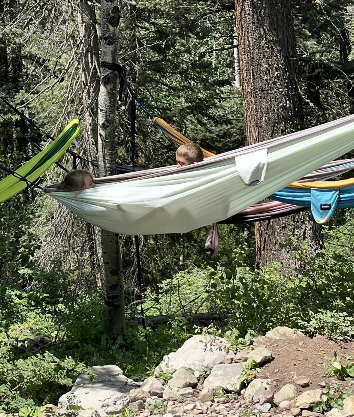 Kootek Camping Hammock, Portable Hammocks with Tree Straps & Attached Carry Bag, Camping Essentials Gear, Perfect for Outside Indoor Hiking Beach Backpack Travel customer photo 2