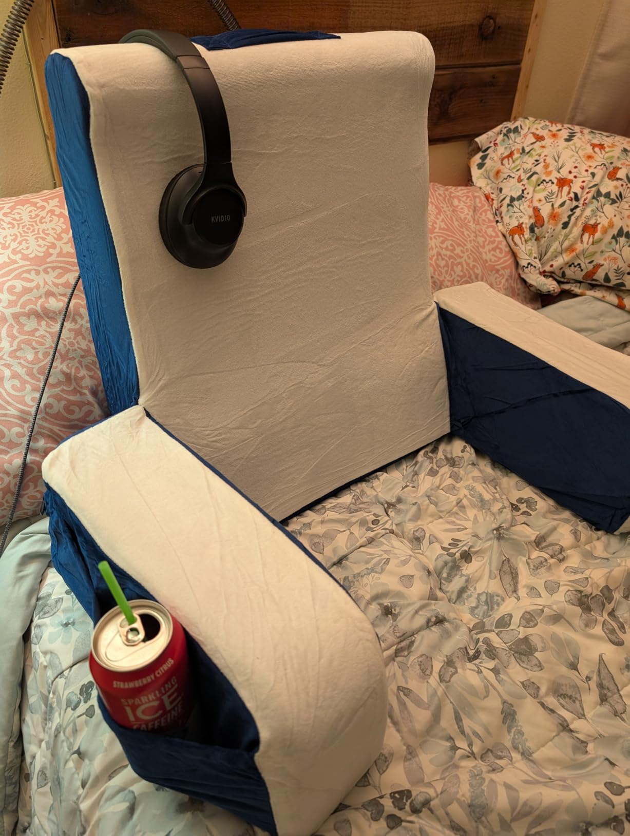 Kolbs Bed Wedge Pillow for Sleep Apnea, FSA Eligible Acid Reflux, and Back Pain Relief, with Chic Jacquard Cover - Headboard Wedges for Sleeping (Standard Width 7.5