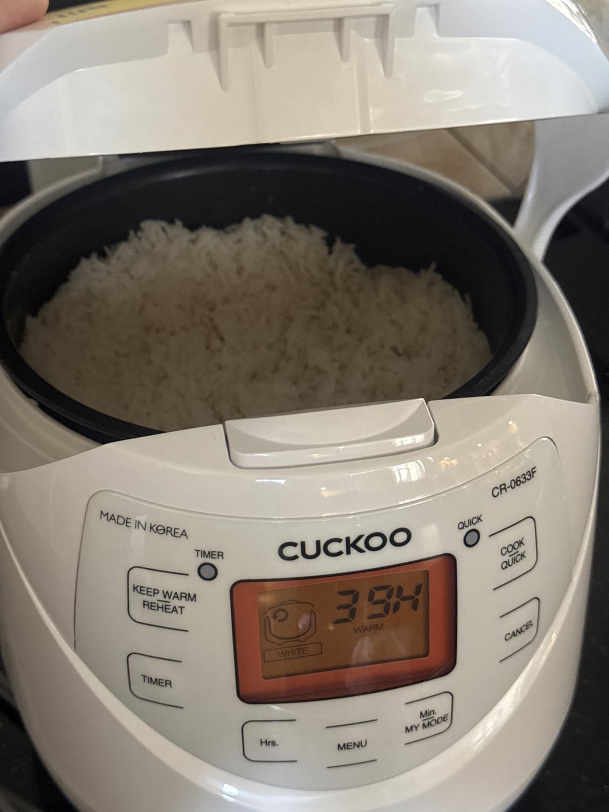 CUCKOO Micom Rice Cooker 6 Cup Uncooked / 12 Cup Cooked, Korean Fuzzy Logic Rice Cooker with Delay Timer & Keep Warm Setting, Versatile Food Steamer with Non-Stick Inner Pot, Silver (CR-0632F) customer photo 2