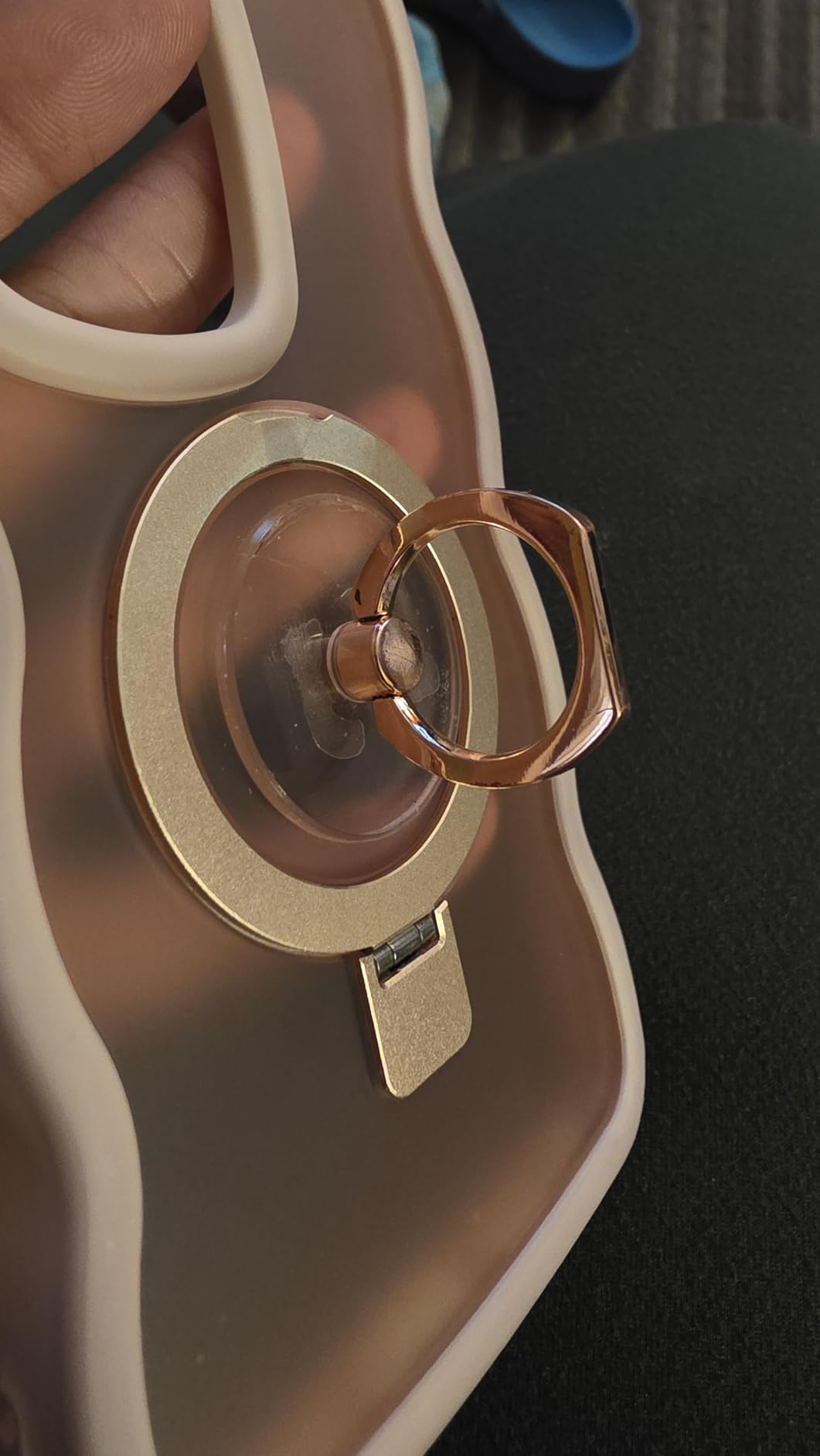 Cell Phone Ring Holder, Transparent Ring Holder 360 Rotation Finger Ring Stand, Clear Cell Phone Kickstand customer photo 2