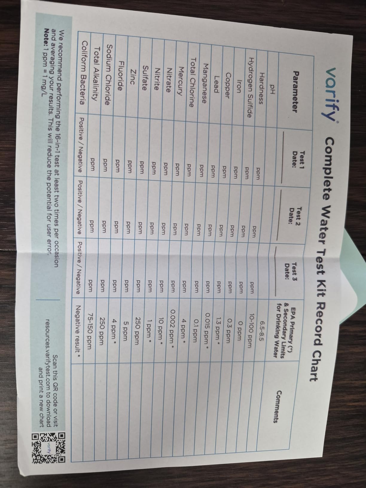 Varify 17in1 Complete Drinking Water Test Kit - 100 Strips + 2 Bacteria Tester Kits - Well, Tap, Home, City Water Testing Strip for Lead, Alkaline, Chlorine, Hardness, Iron, Fluoride, Copper & More customer photo 2