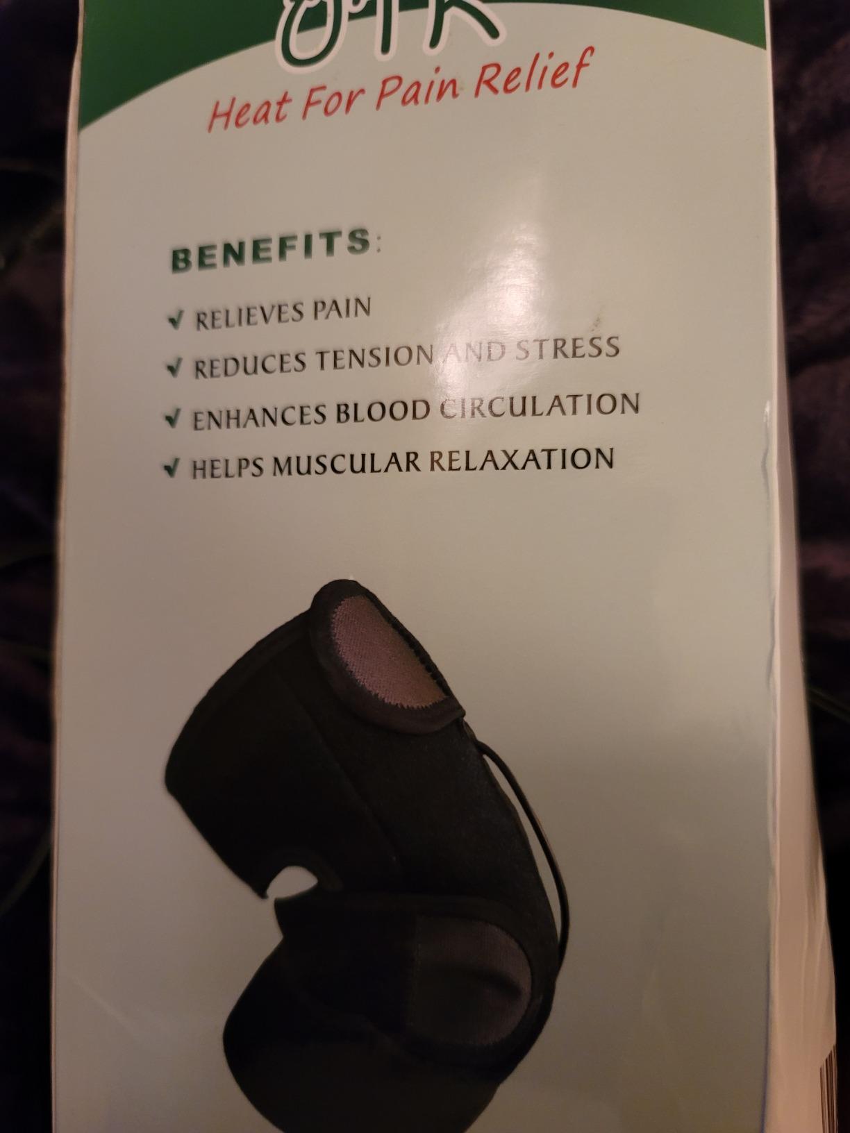 UTK Far Infrared Heating Pads for Knee Pain Relief, Hot to 158°F, Adjustable Heated Knee Brace Wrap with 6 Jades, 3 Timers Auto Shut Off, Heating Pad for Knee Pain & Stress Relief, Gift for Women customer photo 2