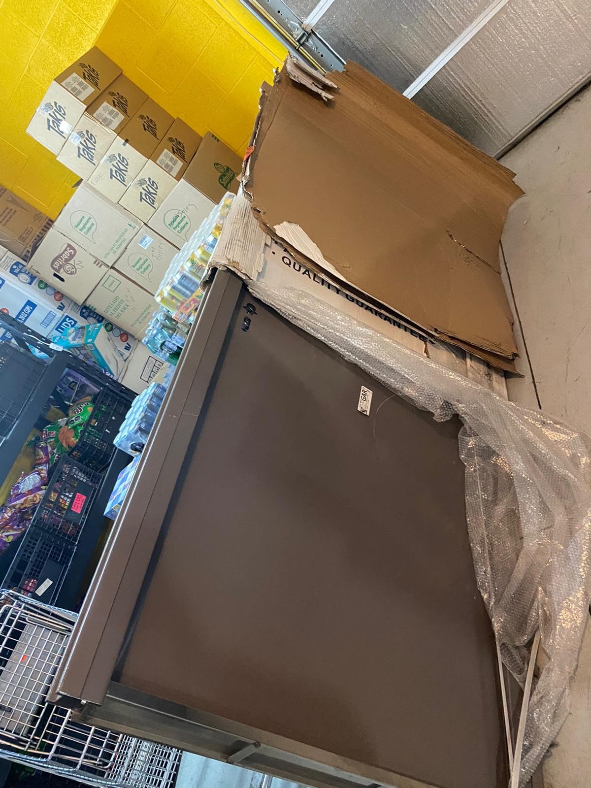 VIZ-PRO Quick Mount Steel Security Door with Frame and Hardware, Gray Left Side-Hinged Inward, 39 9/16