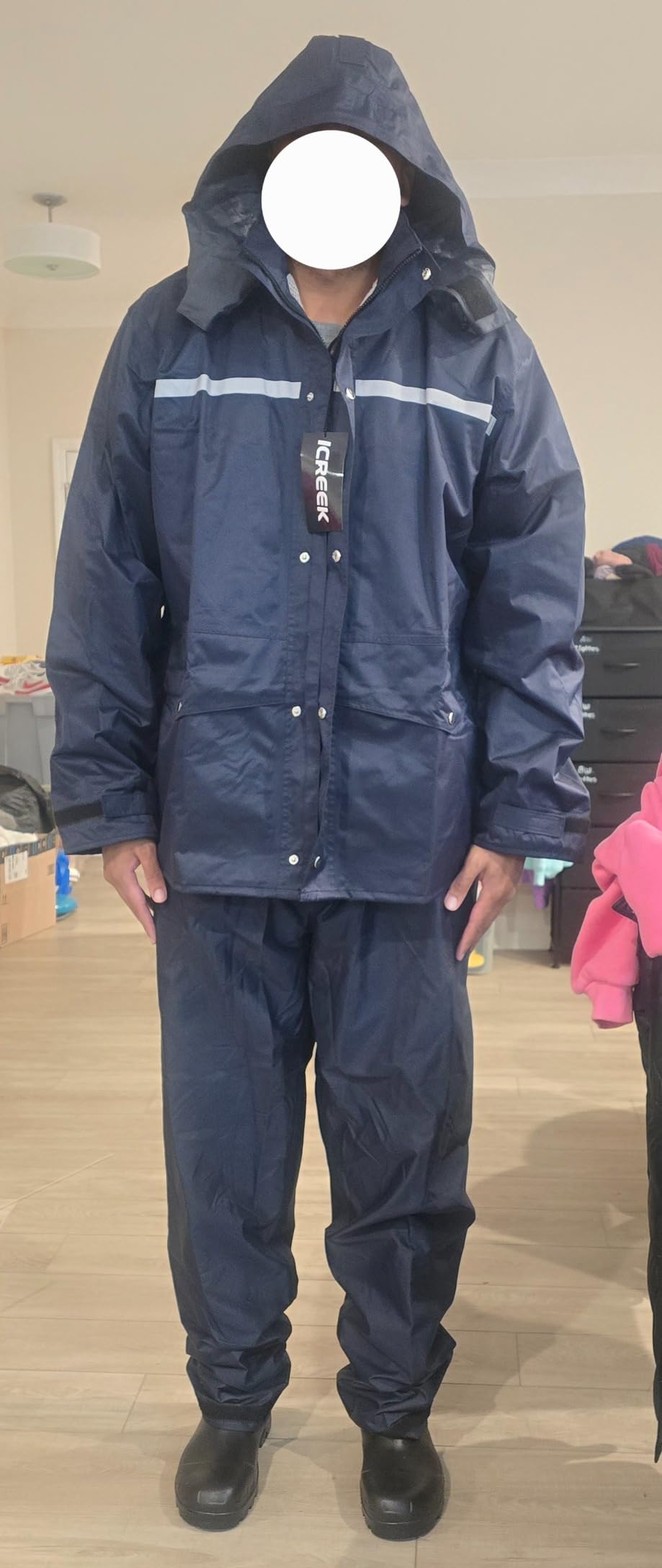 iCreek Rain Suit Waterproof Jacket and Trouser Suit Raincoat for Men and Women Outdoor All-Sport Breathable Anti-storm customer photo 1