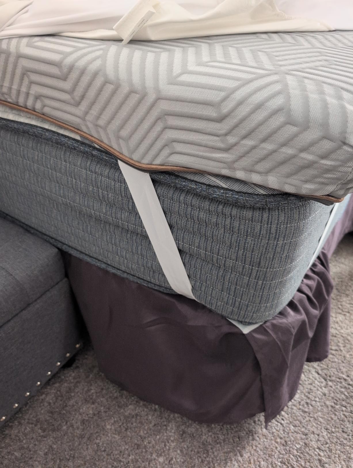 BedStory Firm Mattress Topper Queen - 3 Inch Hard Mattress Topper for Back Pain Relief - High Density Memory Foam, CertiPUR-US Certified customer photo 1