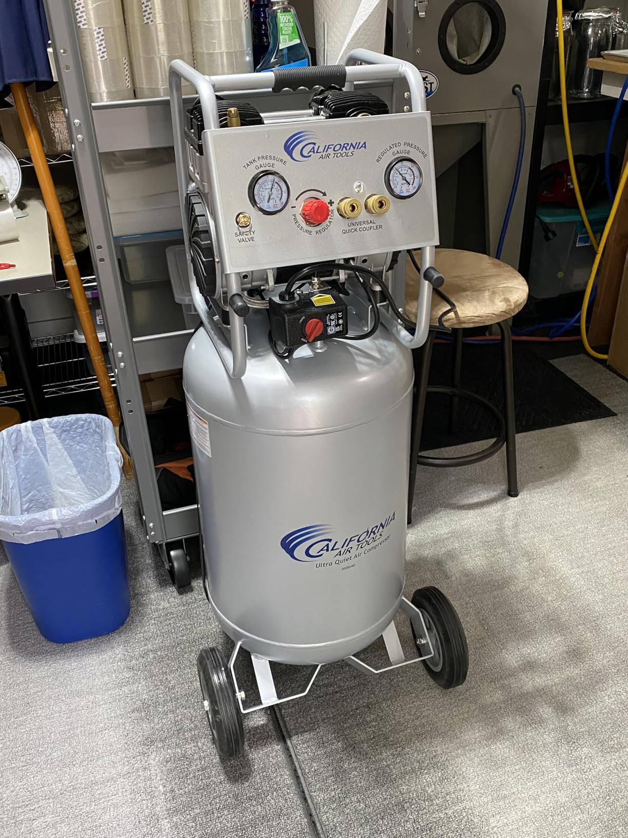 California Air Tools 20020 2.0 HP Ultra Quiet and Oil-Free Air Compressor with Wheels, 20 Gallon Tank Capacity, 70 dB Noise Level, Electric, Portable customer photo 1