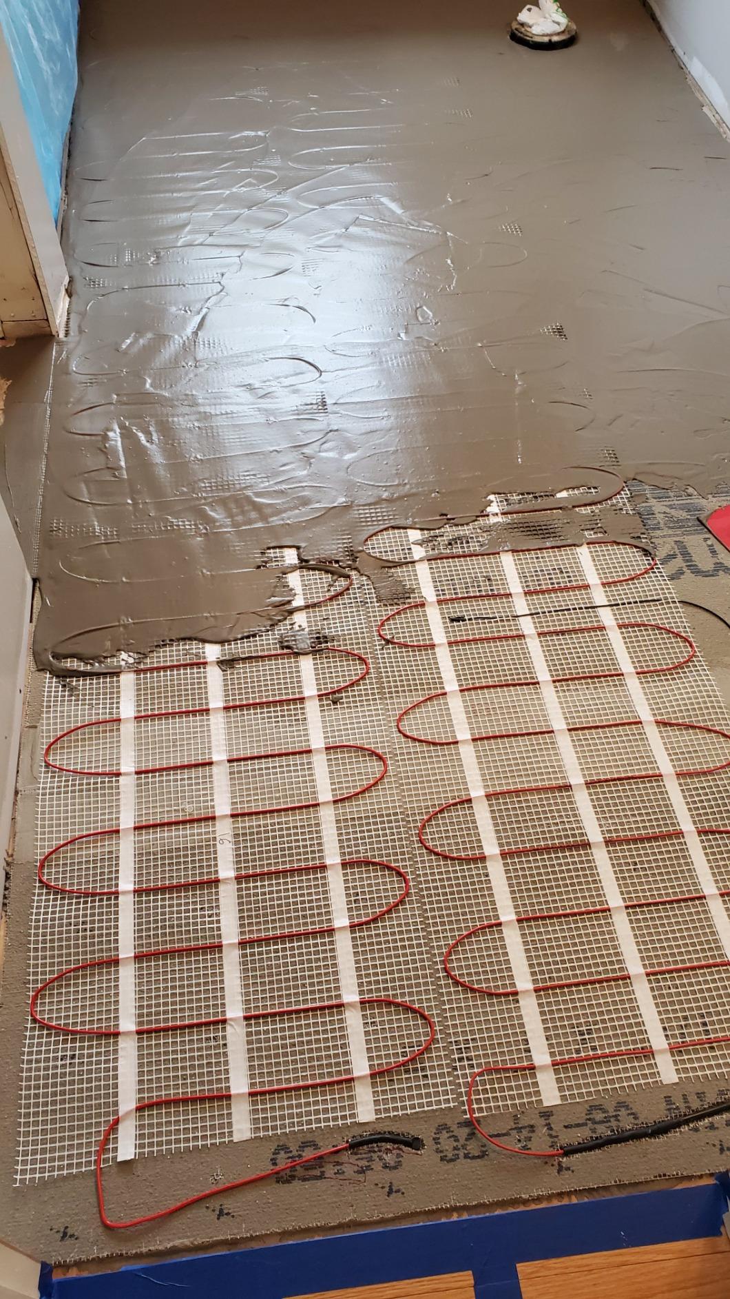 Premium Heated Floor System - 30 Sqft, 3 Amps, 360 Watts, 120V Underfloor Electric Heating System, Heated Floor Mat, Radiant Heaters with WiFi LED App Thermostat, Alarm, Multi-Meter & Accessories customer photo 1