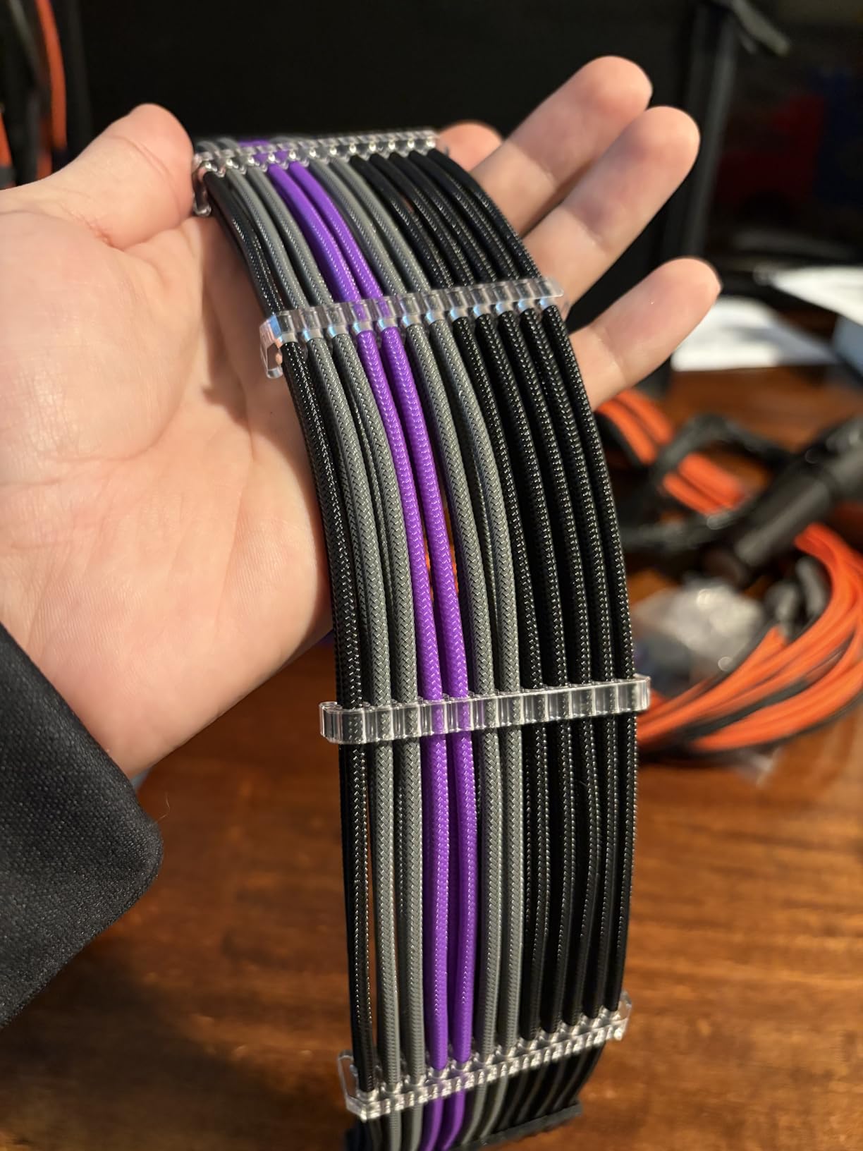 Formulamod Sleeve Extension Power Supply Cable Kit 18AWG ATX 24P+ EPS 8-P+PCI-E8-P with Combs for PSU to Motherboard/GPU Fm-NCK3 (Black Silver White) customer photo 2