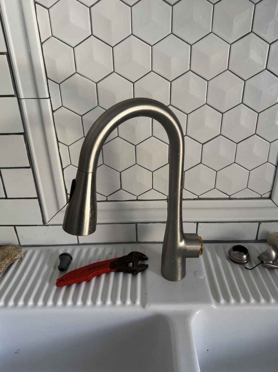 Moen 7594EVC Arbor Smart Faucet Touchless Pull Down Sprayer Kitchen Faucet with Voice Control and Power Boost, Chrome customer photo 1