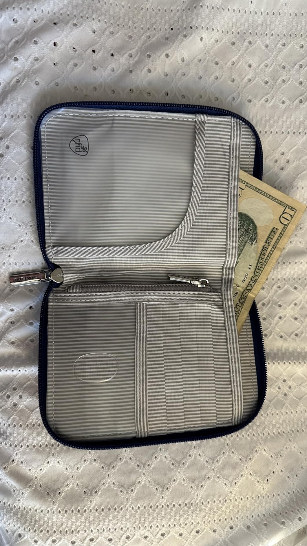 Travelon RFID Blocking Passport Zip Wallet customer photo 2