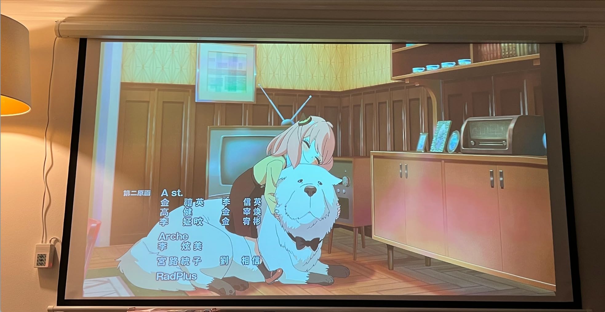 100 Inch Motorized Projector Screen - 16:9 HD Electric Movie Screen with Remote Control, Wall/Ceiling Mounted for Home Theater, Office, Wrinkle-Free Projection Screen for Indoor Use customer photo 1