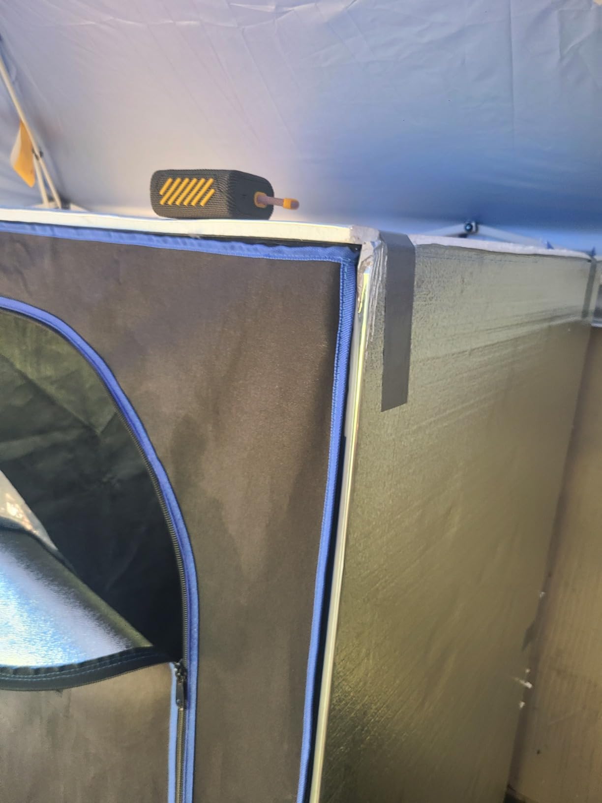 SereneLife Portable Sauna Box for Home, Steam Sauna Tent with Extra Large 4L Steamer - Includes Folding Sauna Chair, Remote Control w/ 9 Heat Levels for in-Home Spa - 2.9' x 2.9' x 5.9' customer photo 1