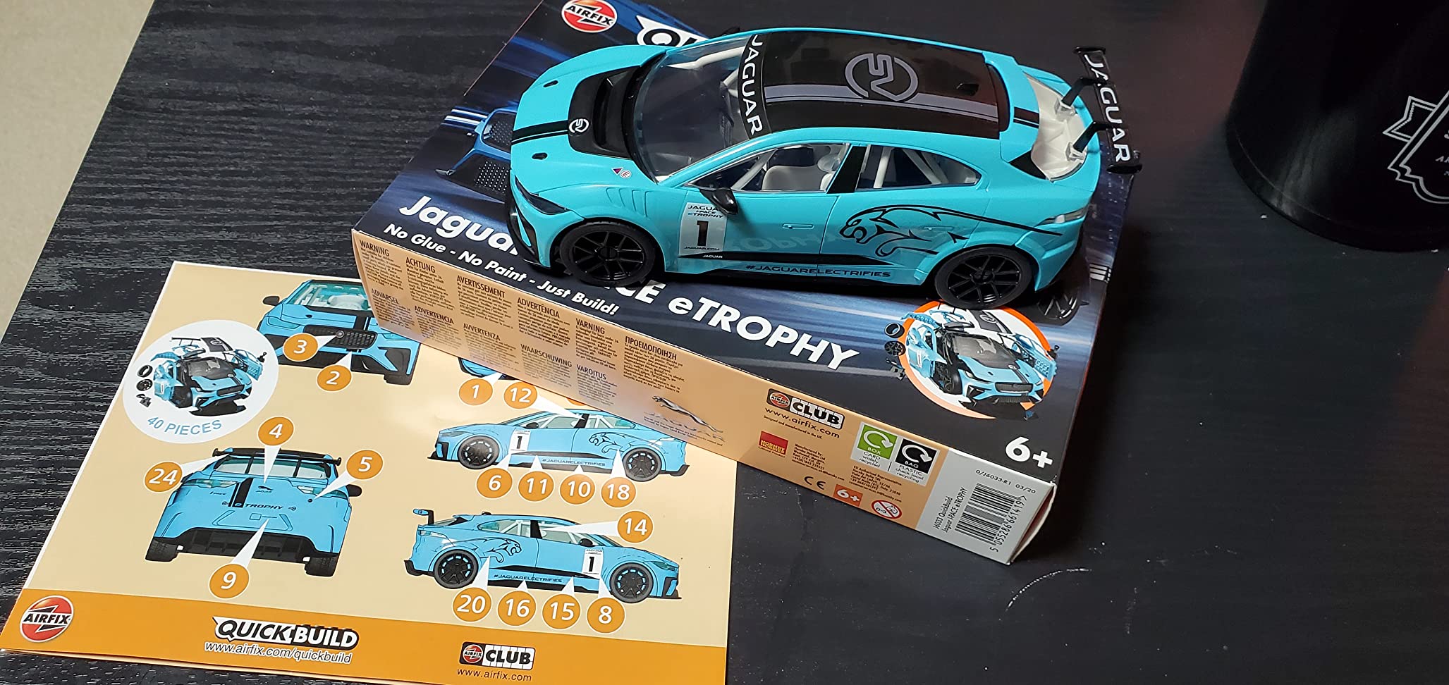 Airfix J6033 Quickbuild Plastic Model Car Kits - Jaguar I-PACE eTROPHY - Snap Together customer photo 2