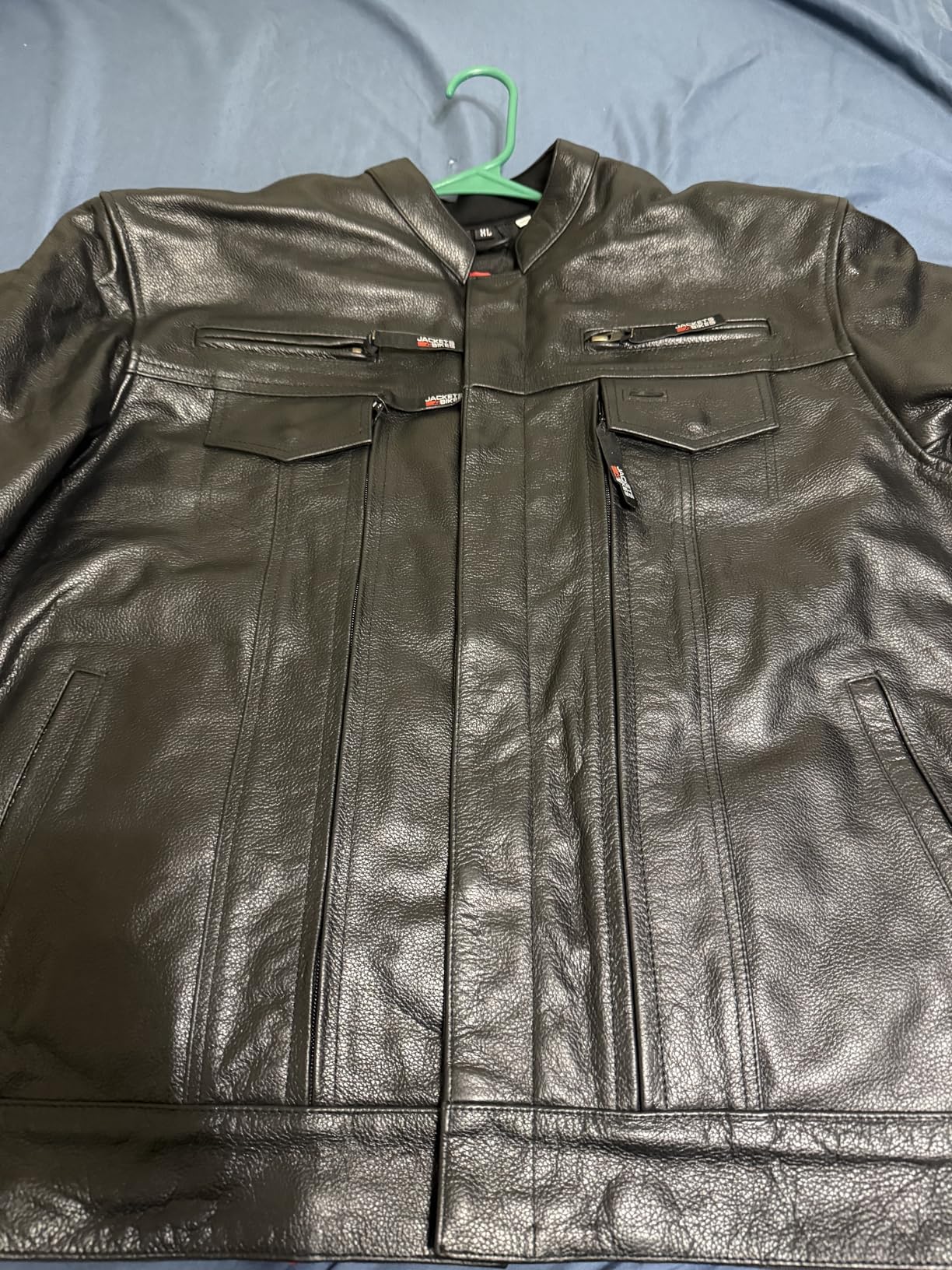 Jackets 4 Bikes COMMUTER Men's Motorcycle Jacket, Premium Buffalo Leather, CE Armor, Utility Pockets, Street Cruiser Motorbike Biker customer photo 1