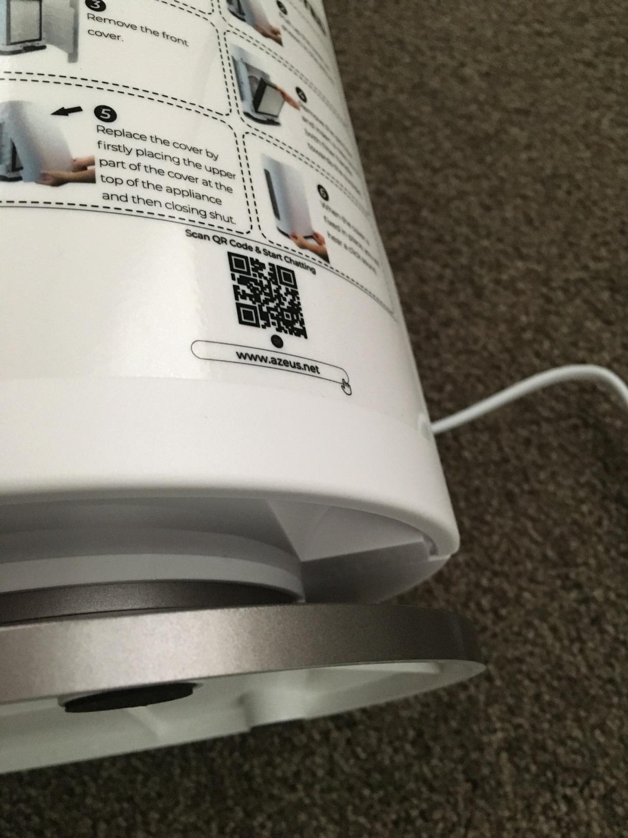 AZEUS True HEPA Air Purifier for Home, Up to 2160 sq ft Large Room, UV light | Ionic Generator | Office or Commercial Filter 99.97% Pollen Smoke Dust Pet Dander Auto Mode Sensor customer photo 2