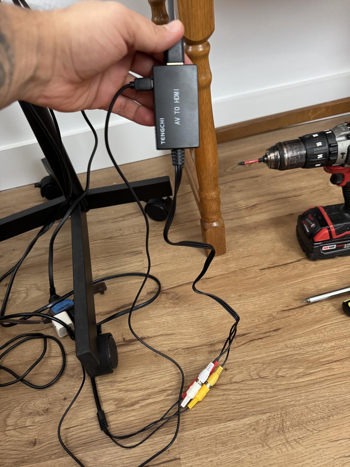 Tengchi RCA to HDMI Converter, Composite to HDMI Adapter Support 1080P PAL/NTSC Compatible with PS one, PS2, PS3, STB, Xbox, VHS, VCR, Blue-Ray DVD Players customer photo 1