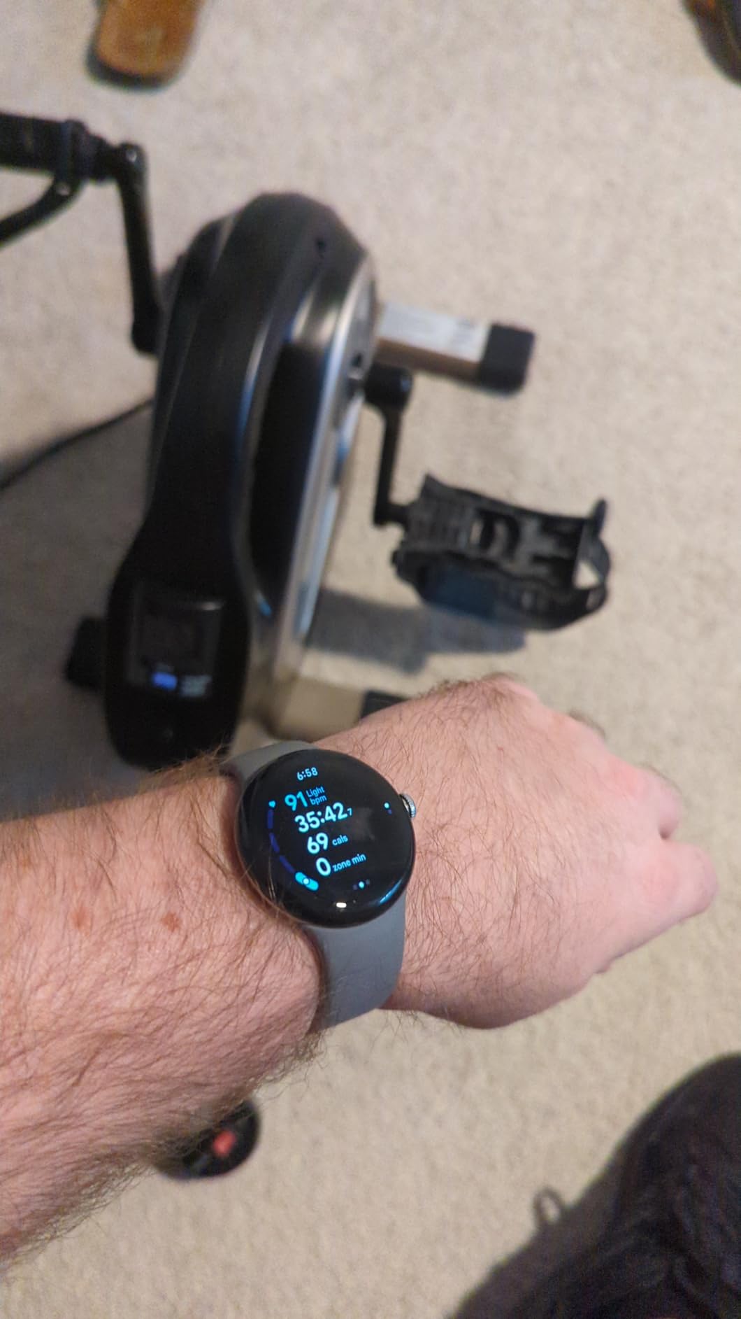 Exerpeutic 2000M Motorized Under Desk Exercise Bike - Electric Legs and Arms Pedal Exerciser - Fitness Equipment for Home Use - Remote Work Office Accessory - Black customer photo 1