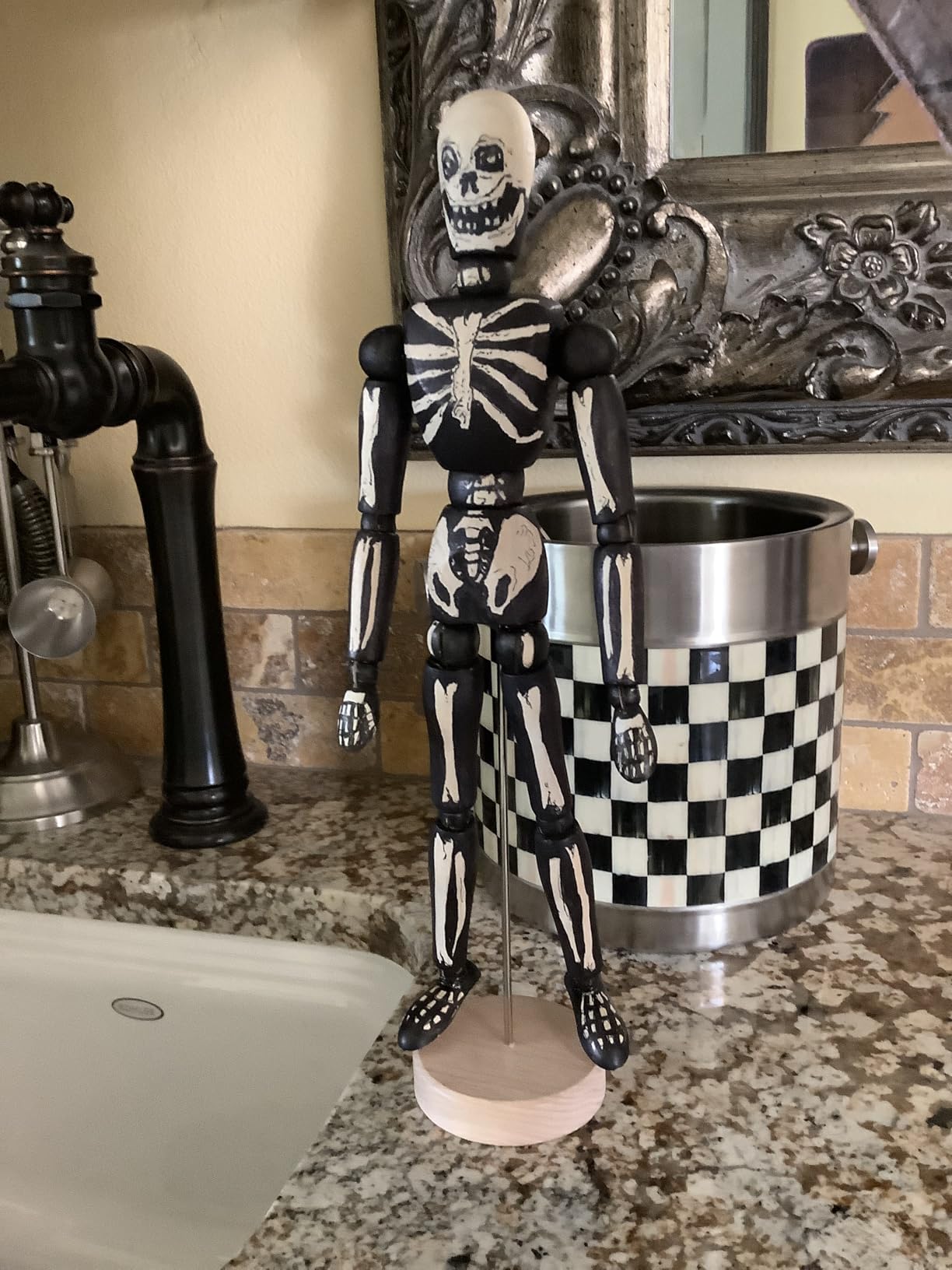 8 Inch Artists Wooden Manikin Flexible Body Joints Human Figure Puppet Model Wood Male Mannequin Doll Ornament Stand for Home Office Desk Decoration Sketching Drawing Painting Supplies customer photo 1