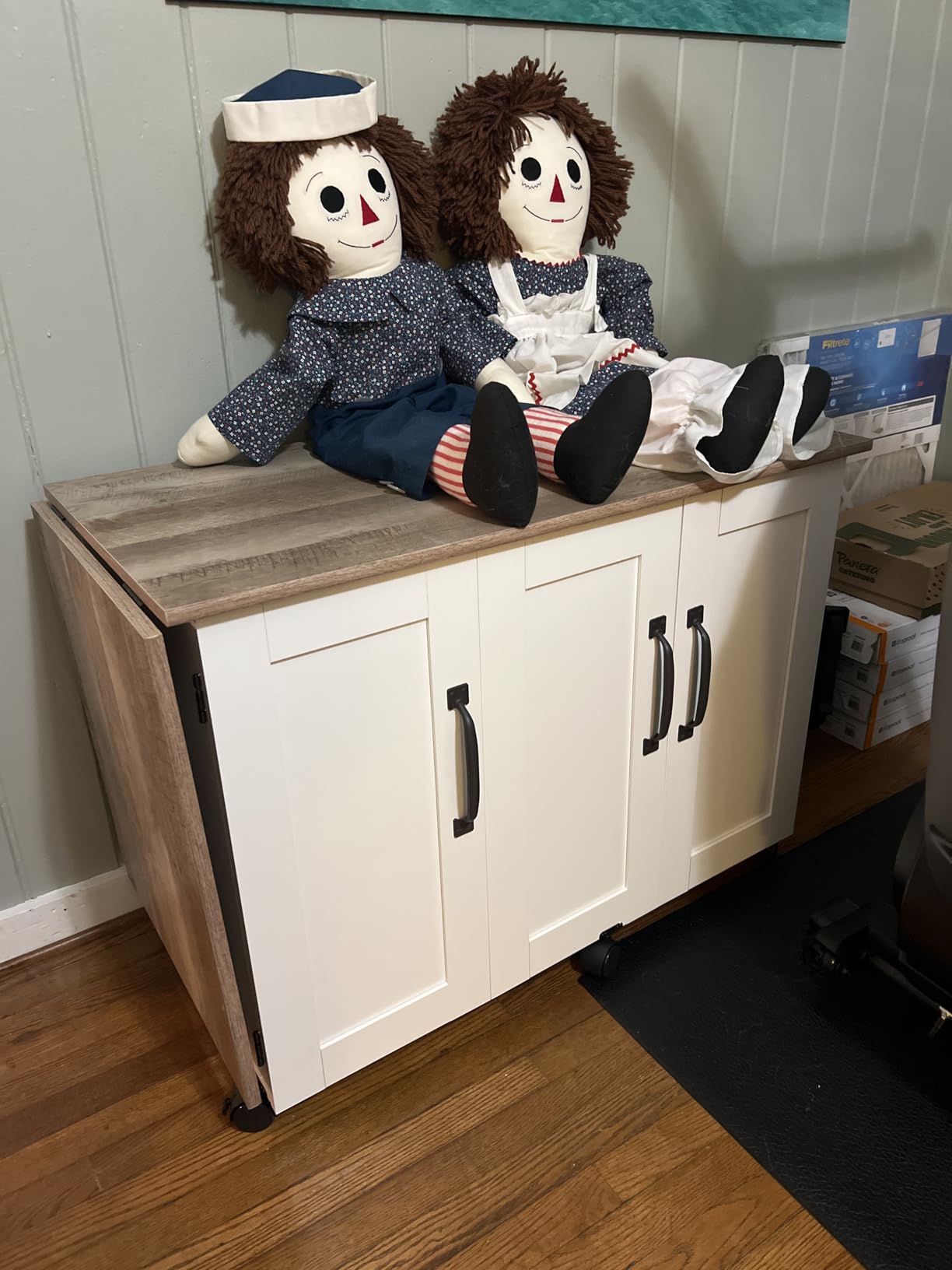 Sauder Miscellaneous Storage Sewing/Craft Cart/ Pantry cabinets, Vintage Oak finish customer photo 1