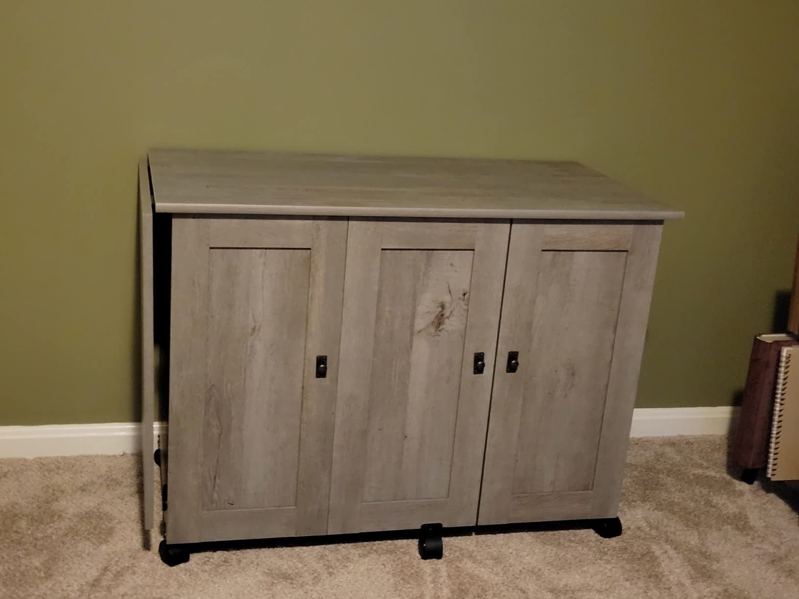 Sauder Miscellaneous Storage Sewing/Craft Cart/ Pantry cabinets, Vintage Oak finish customer photo 2