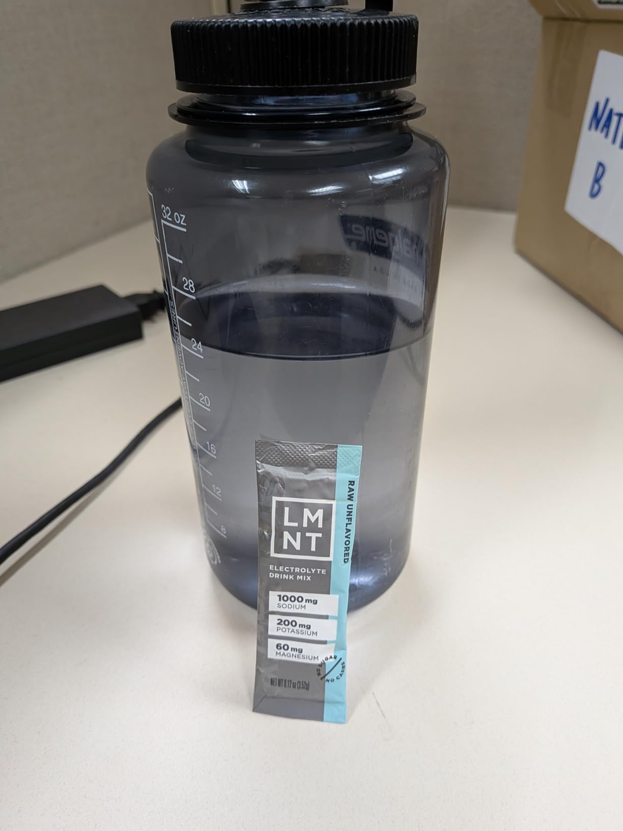 LMNT Zero Sugar Electrolytes - Raw Unflavored Salt | Drink Mix | 30-Count customer photo 1