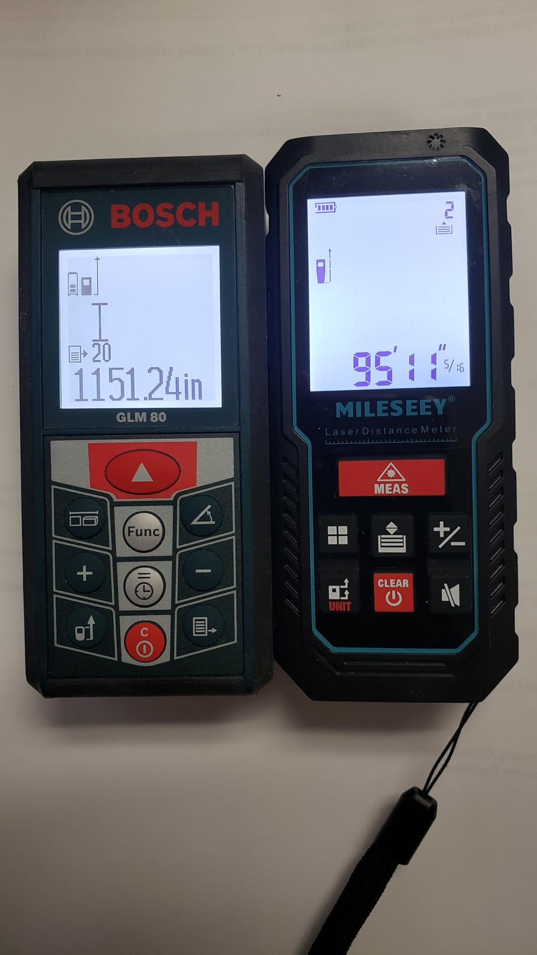 MiLESEEY 229ft Digital Laser Tape Measure with Upgrade Electronic Angle Sensor, 2mm Accuracy customer photo 1