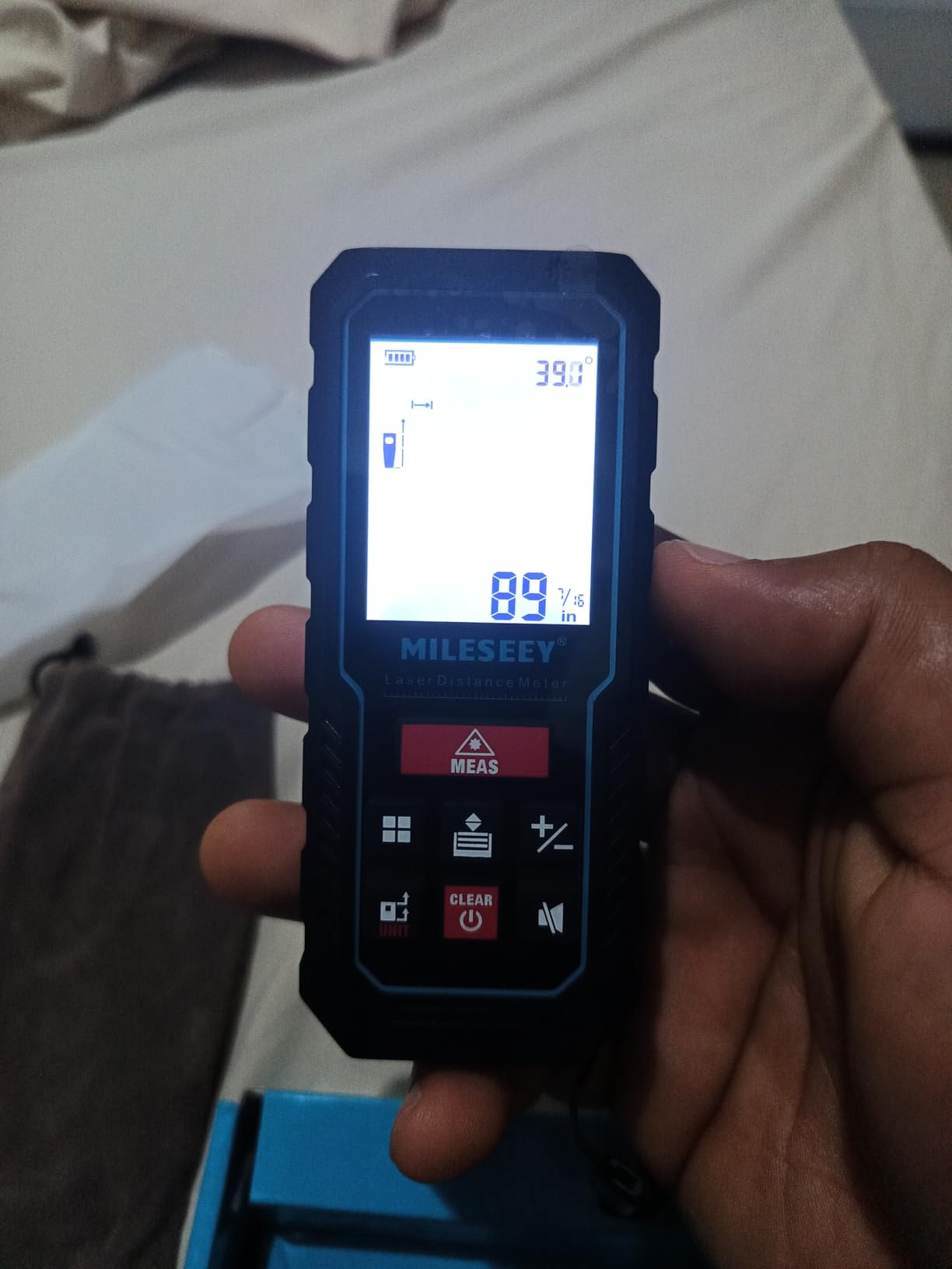 MiLESEEY 229ft Digital Laser Tape Measure with Upgrade Electronic Angle Sensor, 2mm Accuracy customer photo 2