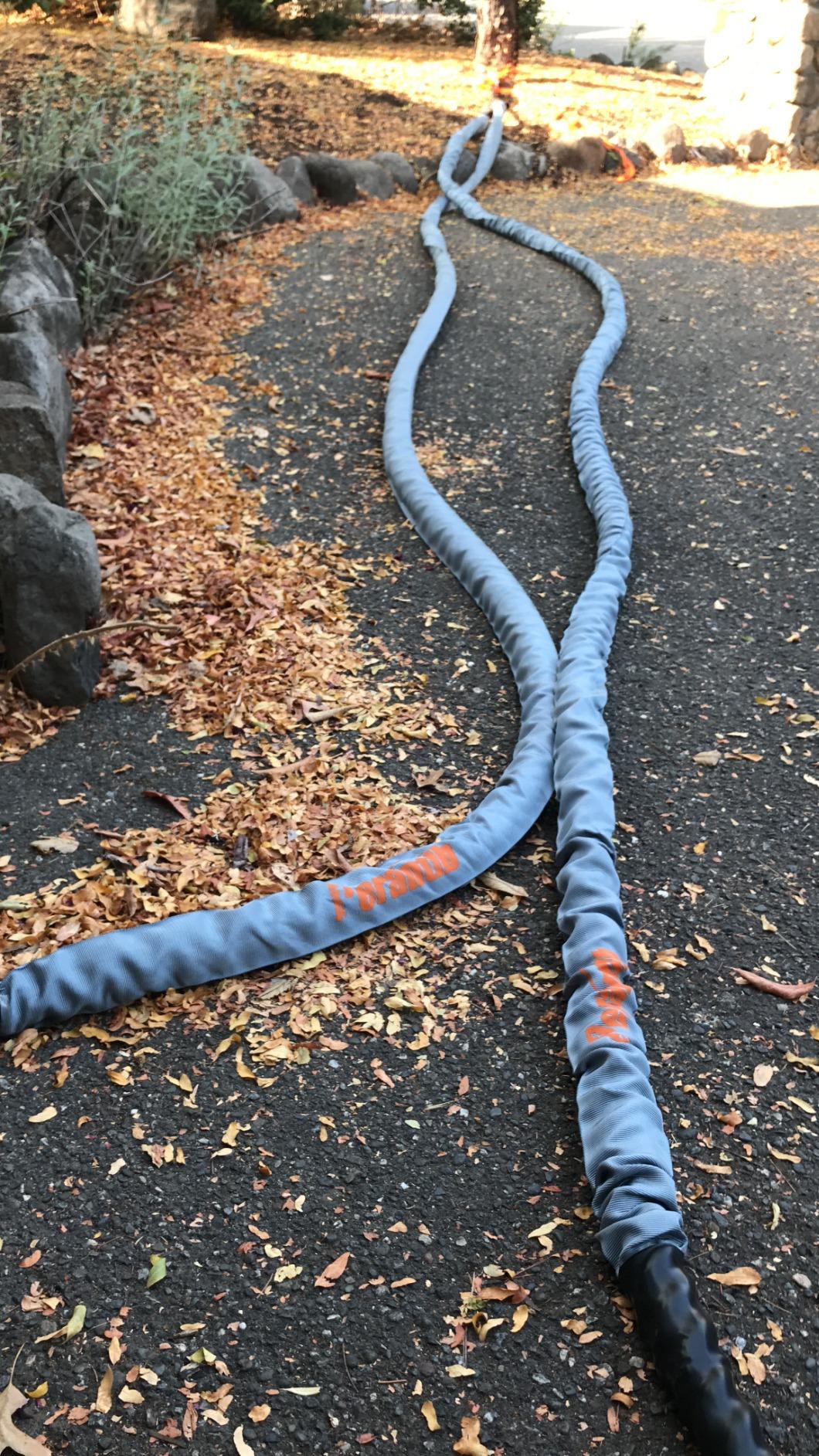 Perantlb Poly Battle Rope with Cloth Sleeve -1.25/1.5/2 Inch Diameter 30' 40' 50' Lengths -Gym Muscle Toning Metabolic Workout Fitness, Battle Ropes for Home Gym customer photo 2