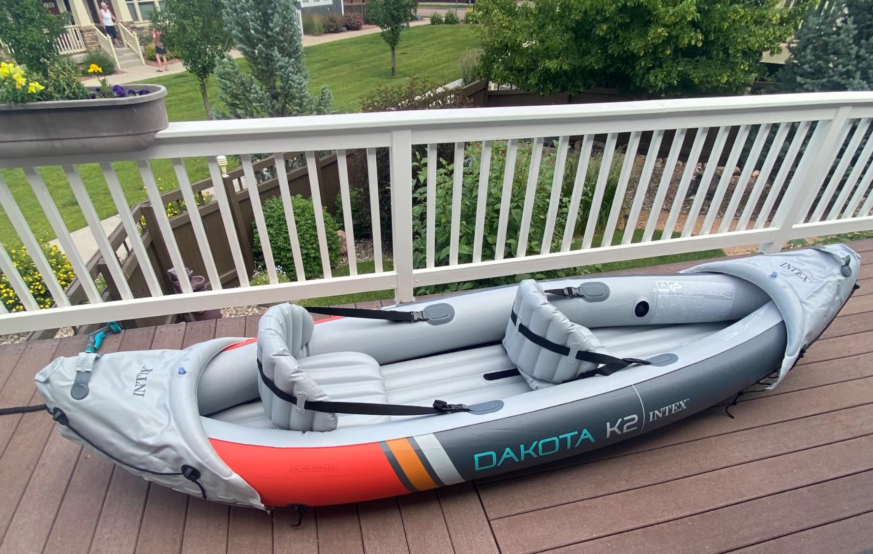 INTEX 2-Person Inflatable Kayak Set, Dakota K2 with 86in Oars and Pump customer photo 2