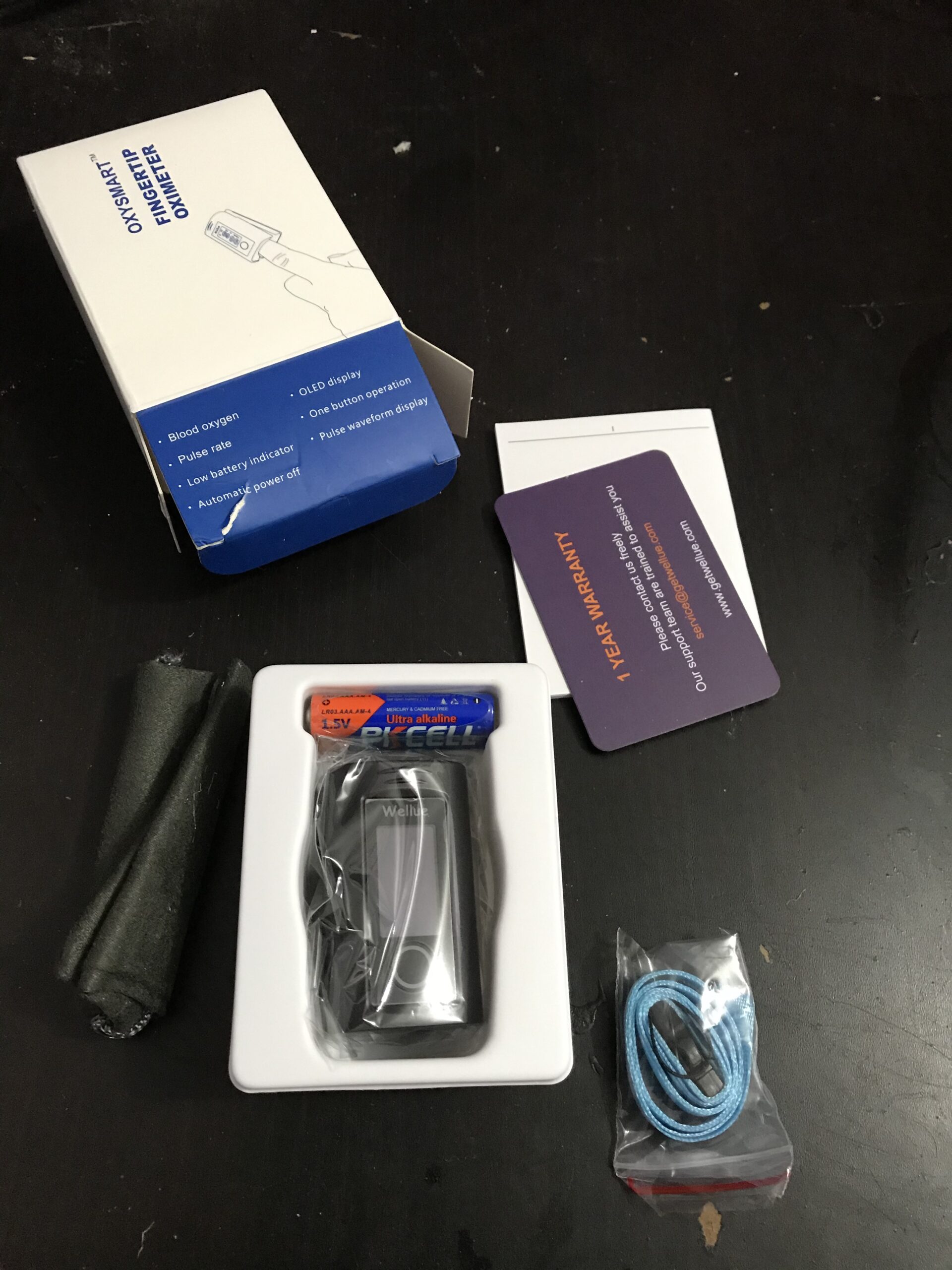 Wellue Fingertip Pulse Oximeter, Blood Oxygen Saturation Monitor with Batteries, Carry Bag & Lanyard for Wellness Use customer photo 2