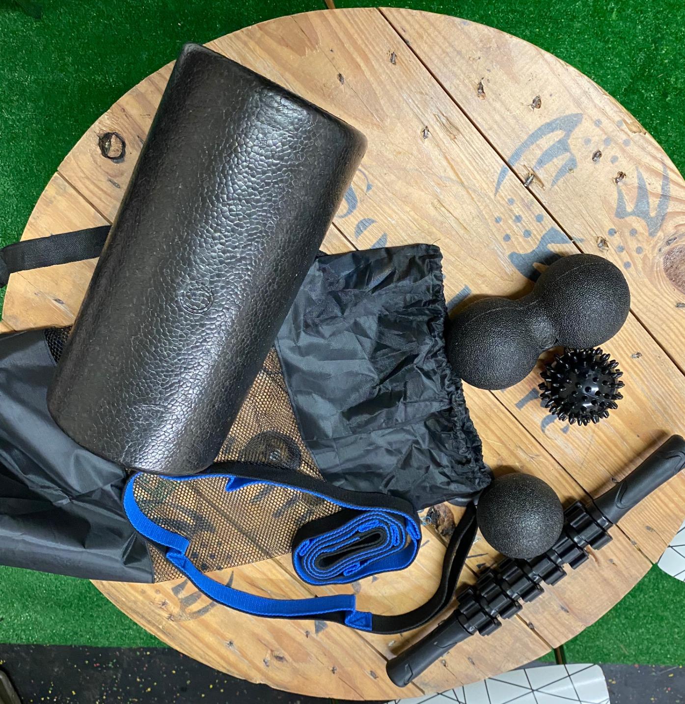 Foam Roller Set - High Density Back Roller, Muscle Roller Stick, 2 Foot Fasciitis Ball, Stretching Strap, Massager Ball for Whole Body Physical Therapy & Exercise customer photo 1