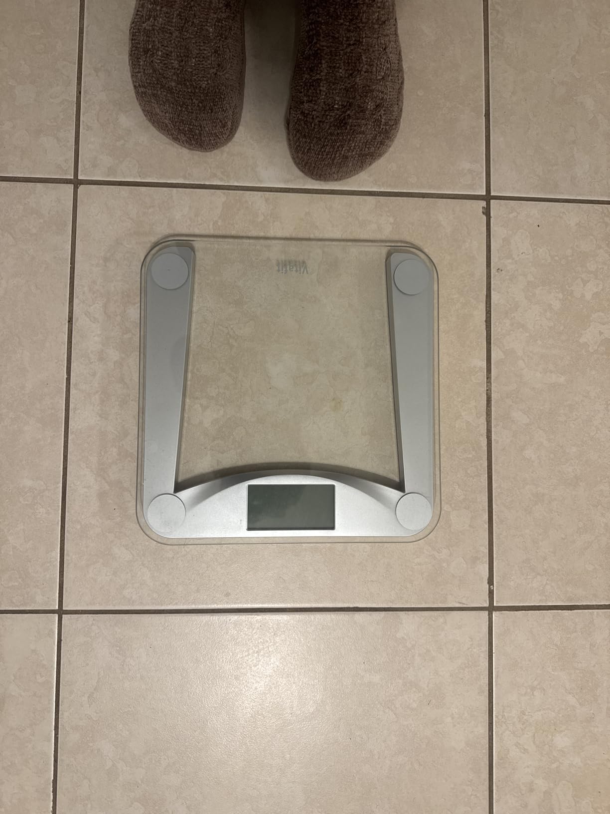 Vitafit Digital Bathroom Weight Scale for Body Weight, High Accuracy Assured by Weighing Professional Since 2001,Extra Large Blue Backlit LCD and Step-On, 400lb/182kg, Clear Glass customer photo 1