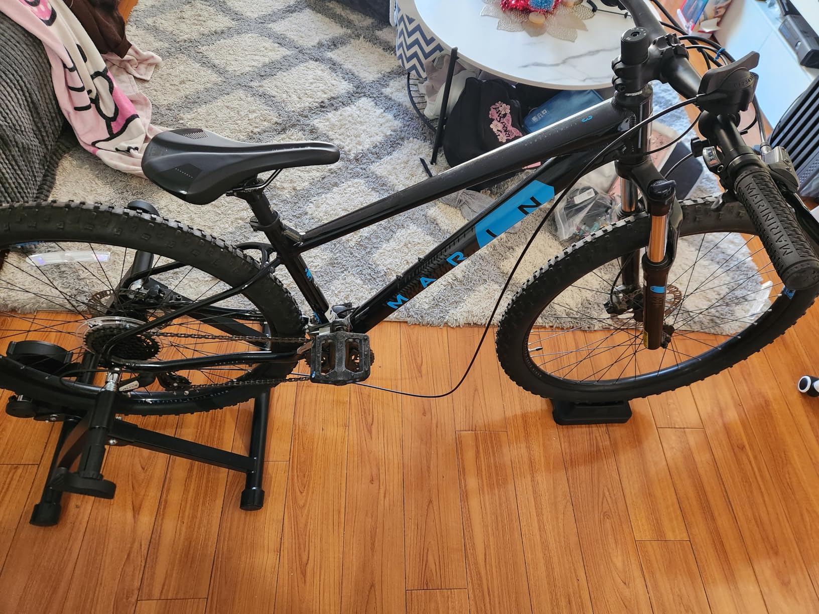 BalanceFrom Bike Trainer Stand Steel Bicycle Exercise Magnetic Stand with Front Wheel Riser customer photo 1