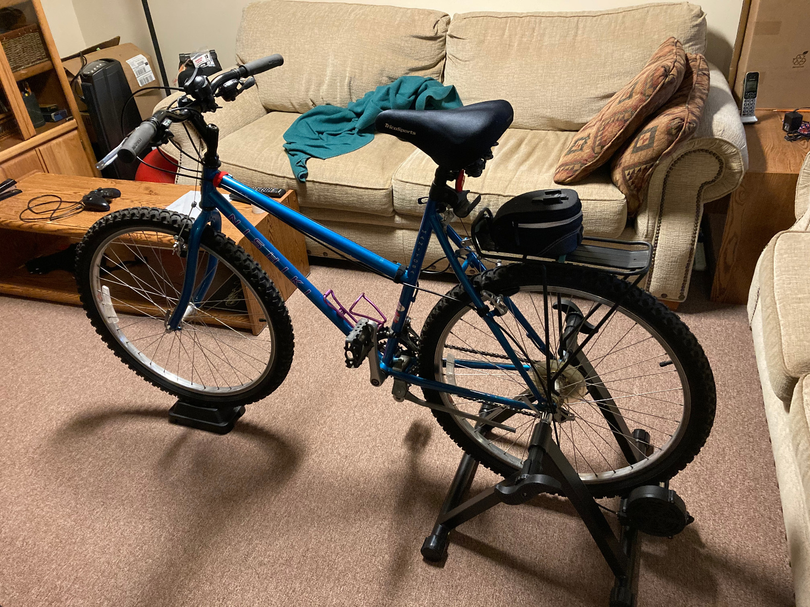 BalanceFrom Bike Trainer Stand Steel Bicycle Exercise Magnetic Stand with Front Wheel Riser customer photo 2