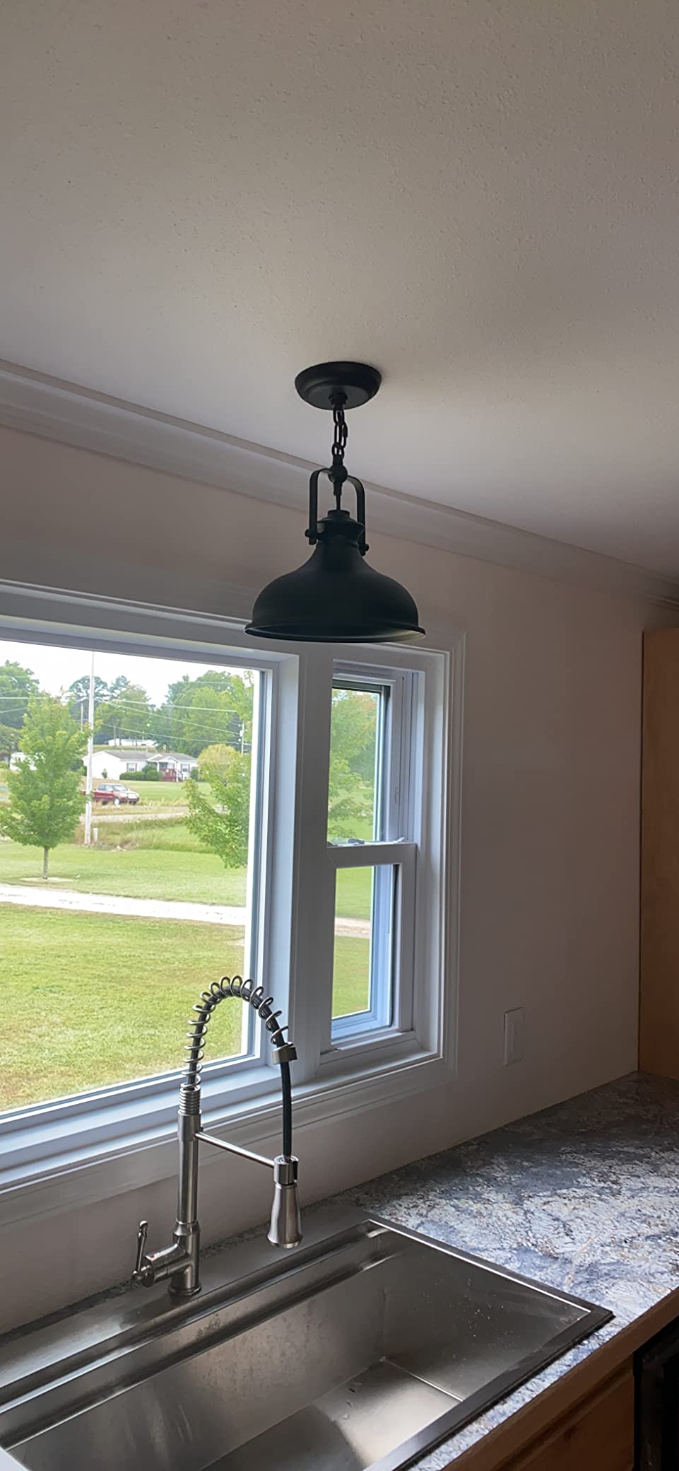 GZBtech Vintage 3-Light Pendant Lighting Fixture, 59.06'' H Adjustable Rustic Hanging Billiard Light Over The Pool Table, Industrial Black Metal Chandelier for Dinning Room Kitchen Island, UL Listed customer photo 1