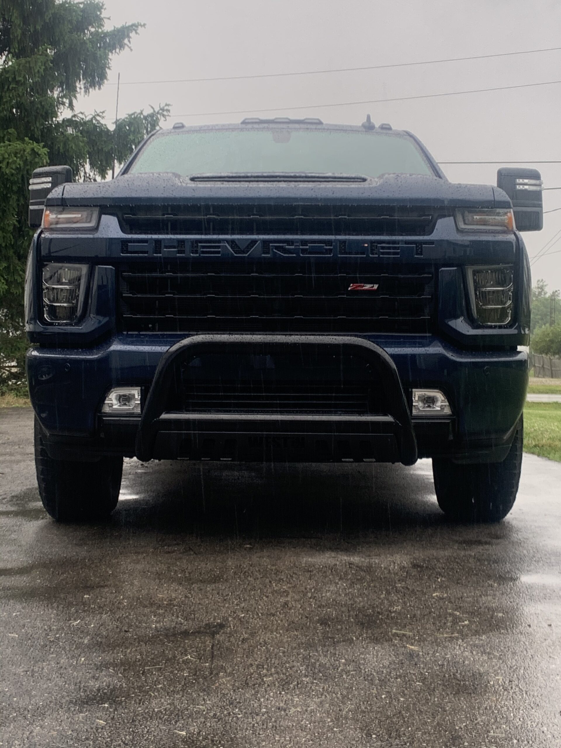 Westin 31-6025 E-Series Bull Bar fits 2020-2025 Silverado 2500 3500 Black customer photo 2