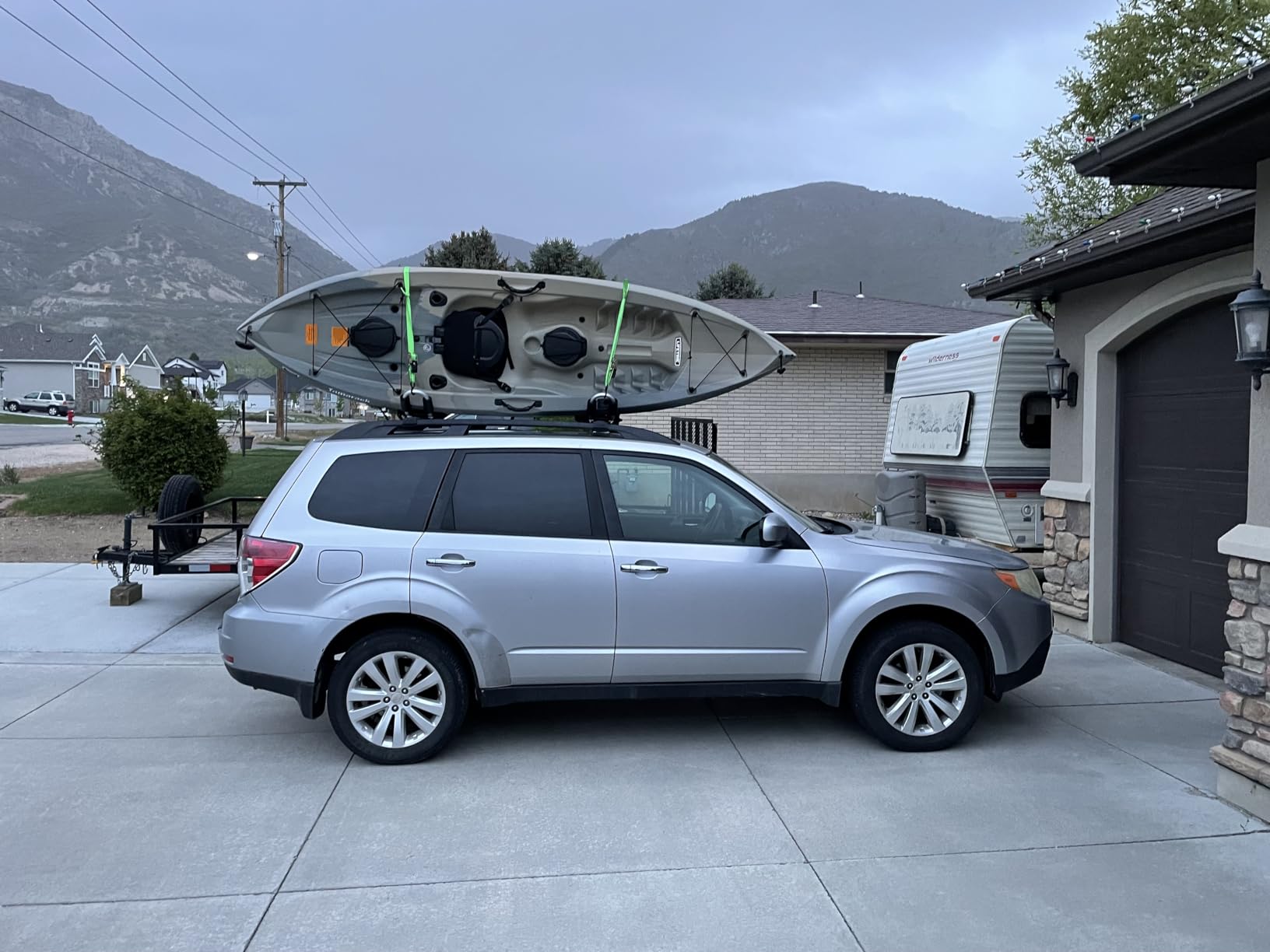 Kayak Roof Rack, Aluminum Kayak Carrier Folding J-Style Universal 4-in-1 Multifunction for Canoe, SUP, Kayaks, Surfboard Rooftop Mount on SUV, Car and Truck Crossbars customer photo 1