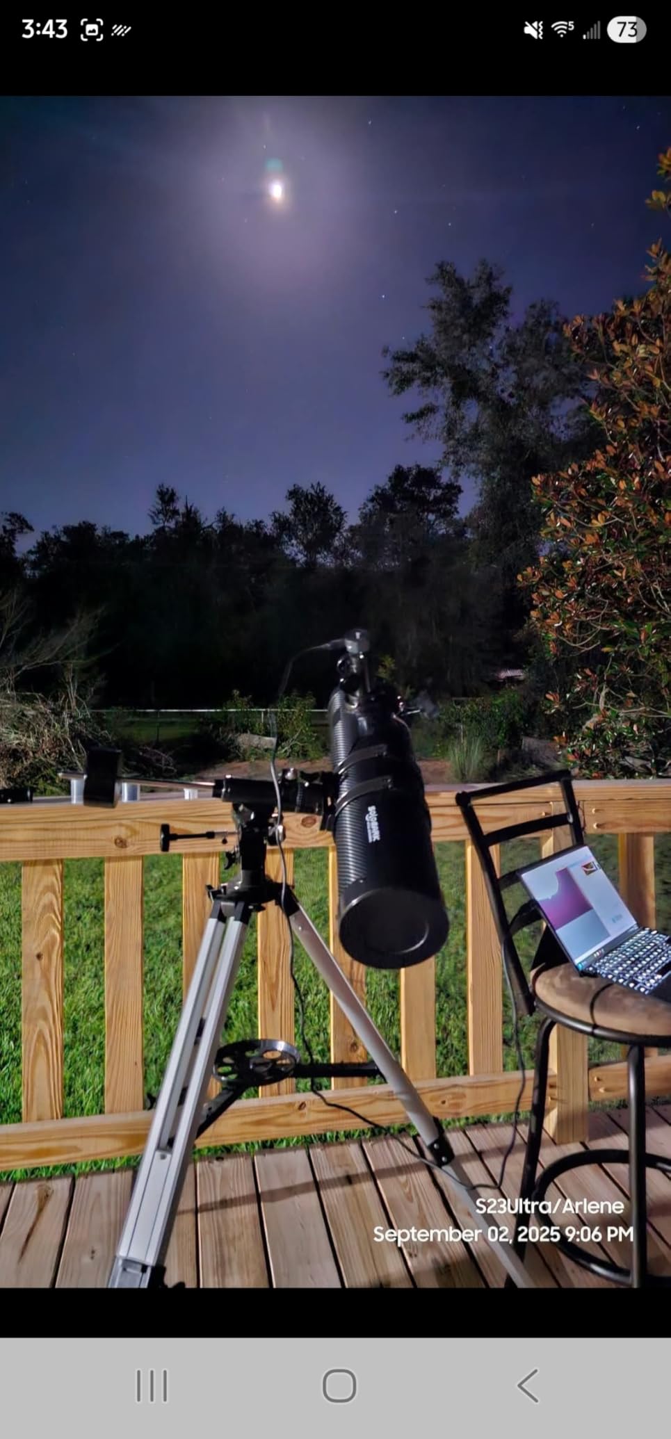 Telescope 130EQ Newtonian Reflector Telescopes for Adults, Professional Telescopes for Adults Astronomy, Comes with 1.5X Barlow Lens Smartphone Adapter & 13% T Moon Filter customer photo 1