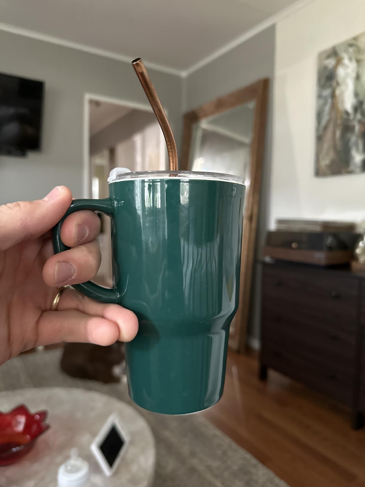 Sweejar Porcelain Tea Infuser Mug with Lid, 16 oz Teacup with Strainers for Loose Leaf Tea, Microwave and Dishwasher Safe Coffee Mug(Purple) customer photo 2