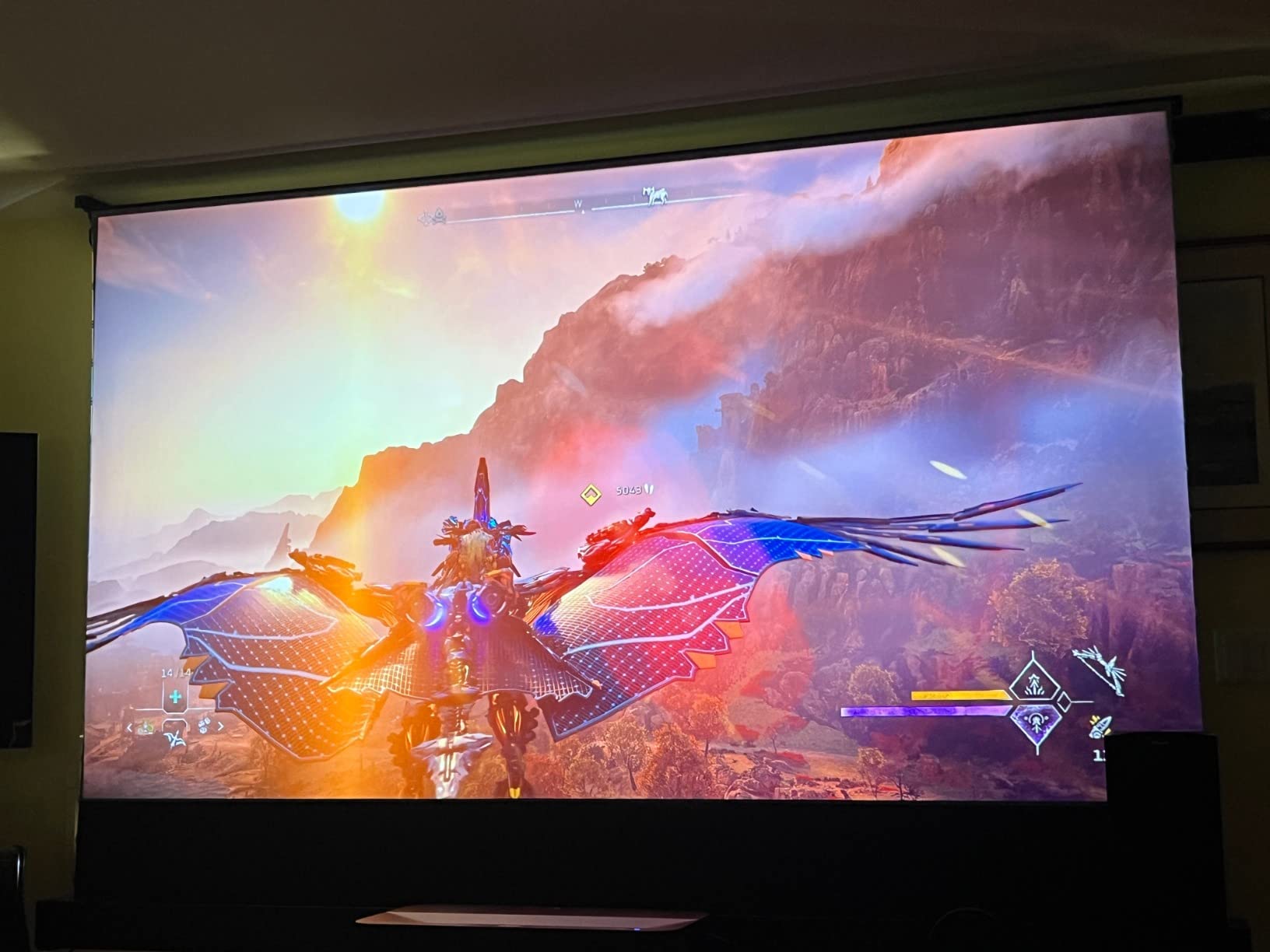 VIVIDSTORM Motorized Floor Rising UST ALR Projector Screen for Home Theater, Tensioned Wrinkle-Free Surface, Smart App and Voice Control, No Wall Mount Needed,VSDSTUST120H customer photo 2