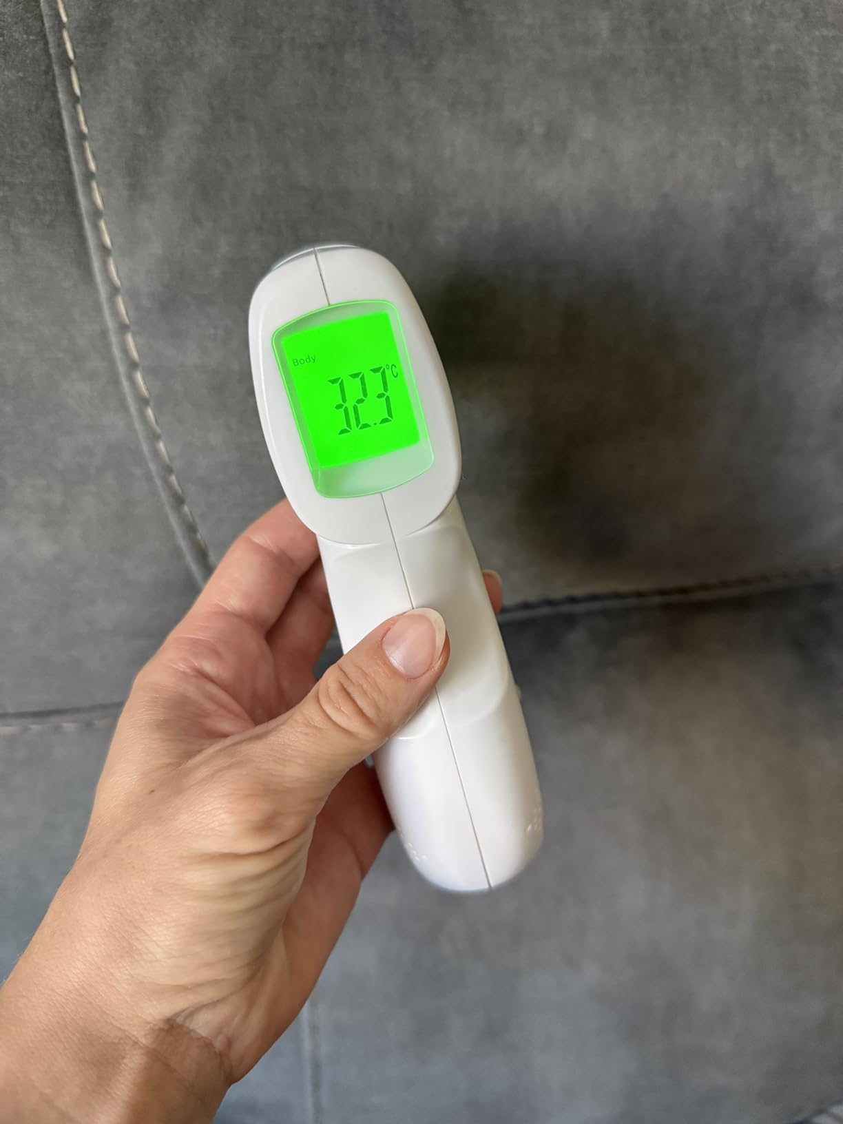 Berrcom Thermometer, 3 in 1 Contactless Infrared Fever Check Thermometer for Forehead, Ideal for Baby, Infant, Kids, and Adults, Batteries Not Included, JXB-178 (White) customer photo 2