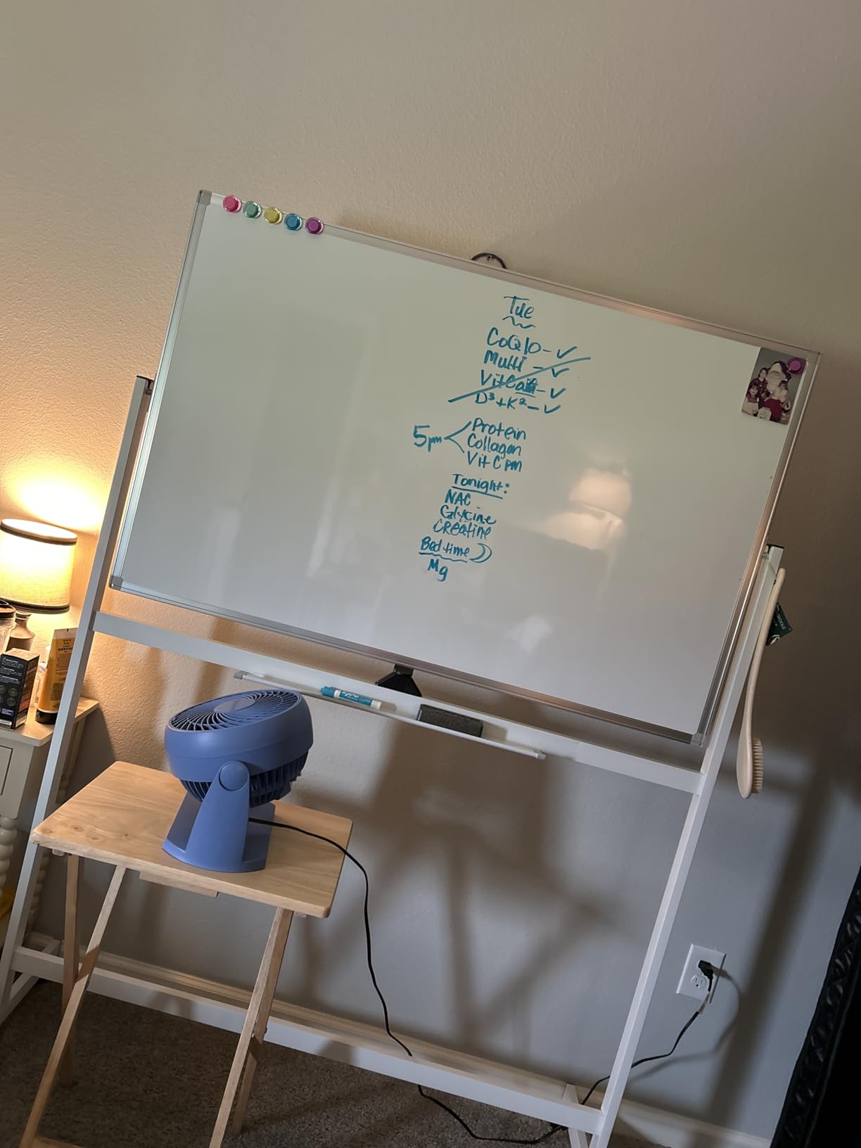 Rolling Dry Erase Board 48 x 32, maxtek Double-Sided Mobile White Board, Large Portable Magnetic Whiteboard with Stand - Easel Style Whiteboard with Wheels for Home Office Classroom School, Black customer photo 1