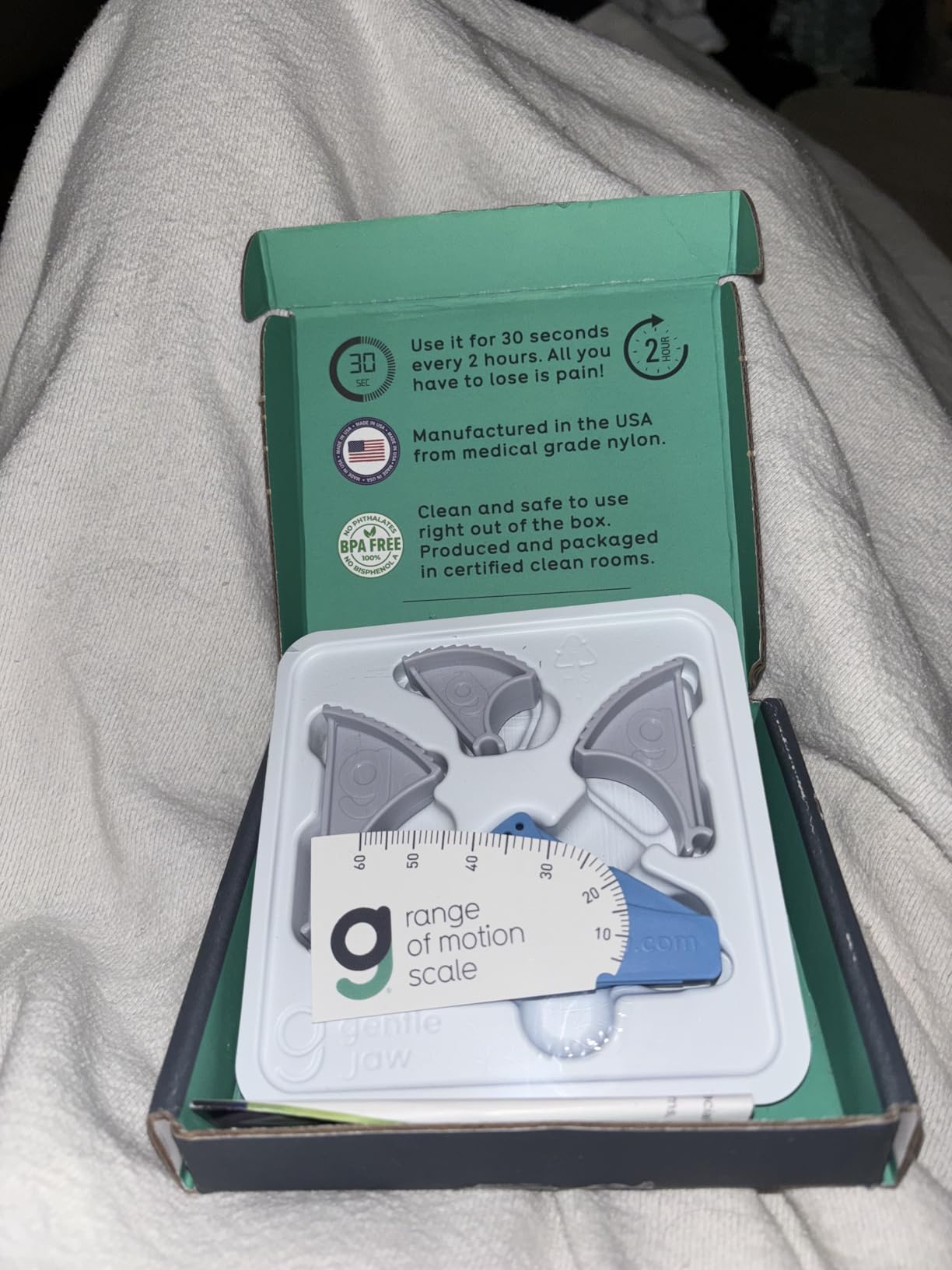 Pain Relief Device for Bruxism TMJ Headache Migraine Caused by Tight Jaw Muscles. Use it to Passively Stretch and Relax Your Jaw Muscles. We Call it Yoga for The Jaw customer photo 1