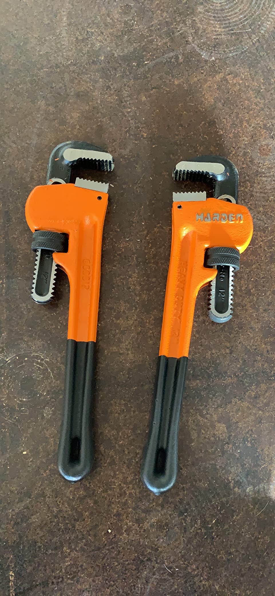 Edward Tools Pipe Wrench - Heavy Duty Heat Treated Steel Plumbing Wrench Tool - Forged Hook Jaw for Superior Grip - Quick Adjustment Nut (12