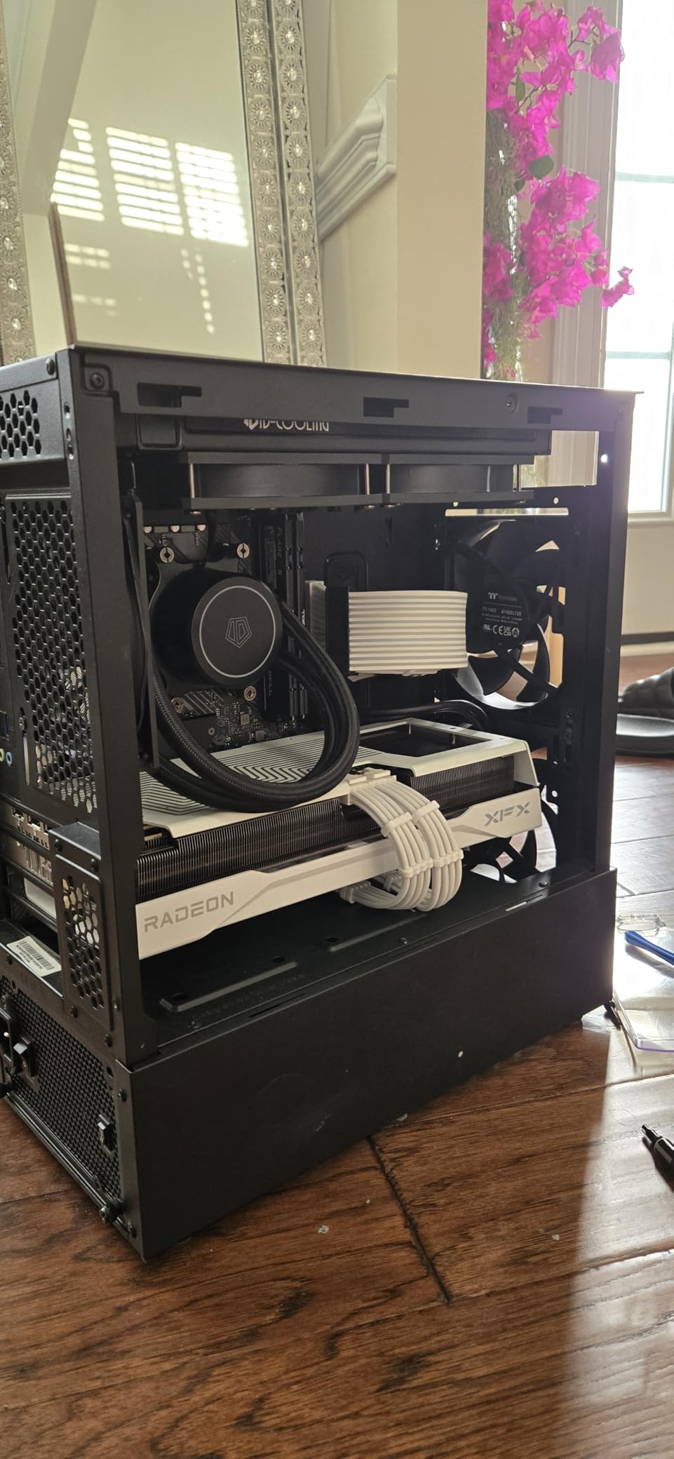 EZDIY-FAB PSU Extension Cable Sleeved Custom Mod PC Power Supply Cable, Soft Nylon Braided with Comb Kit 24PIN/8PIN to 6+2Pin/ 8PIN to 4+4PIN-30CM 300MM - Black Grey customer photo 2