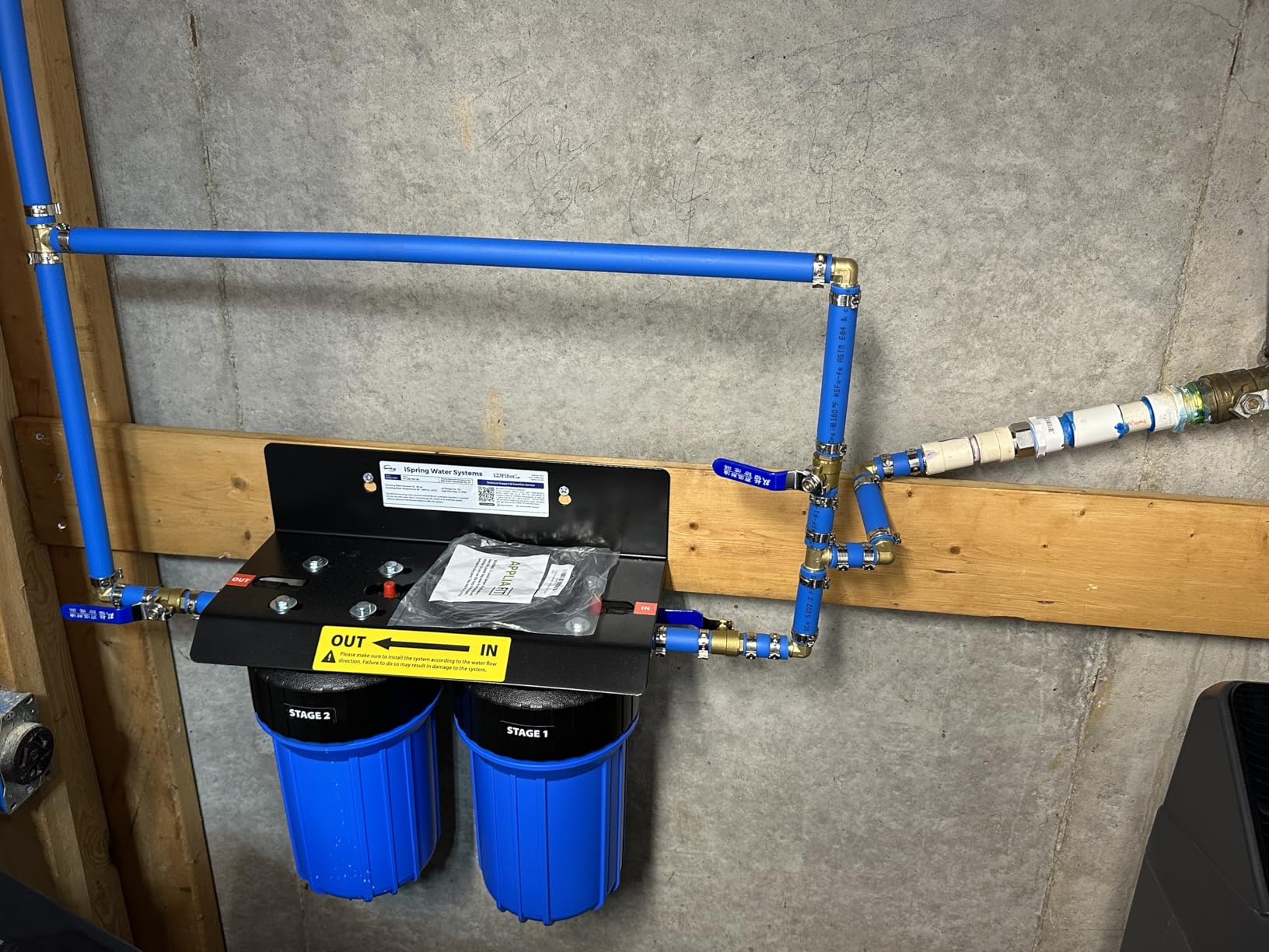 iSpring WGB21BM 2-Stage Whole House Water Filtration System, 10